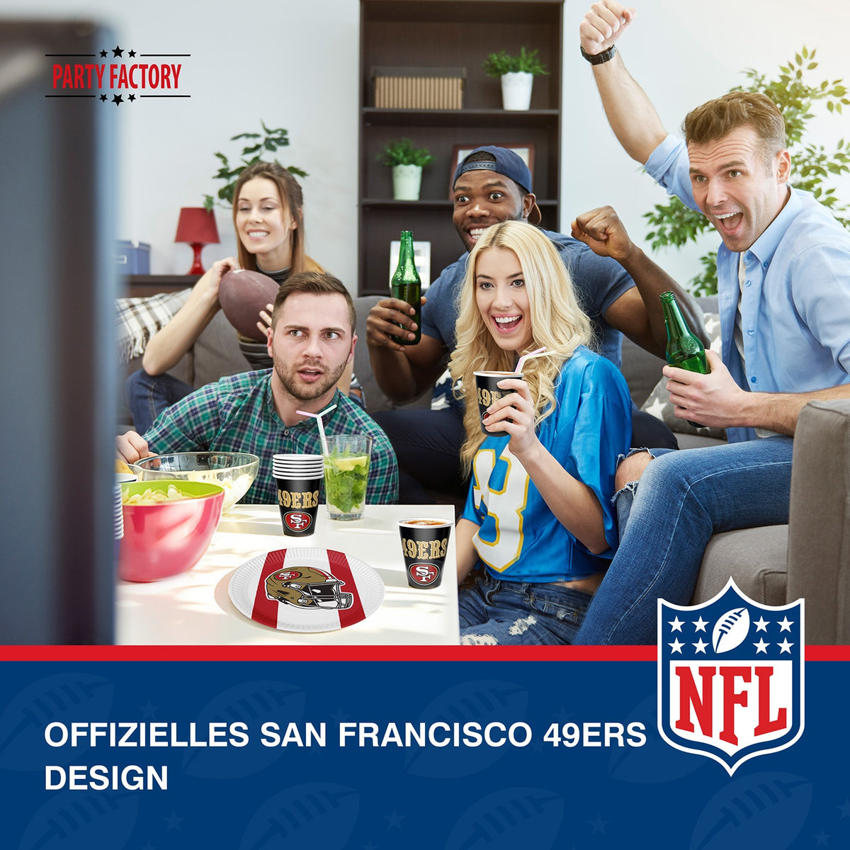 NFL San Francisco Pappbecher 250 ml 8er 4