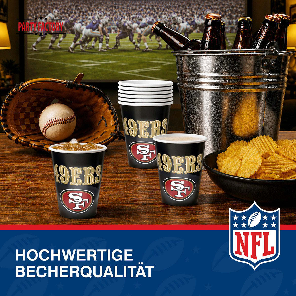 NFL San Francisco Pappbecher 250 ml 8er 6