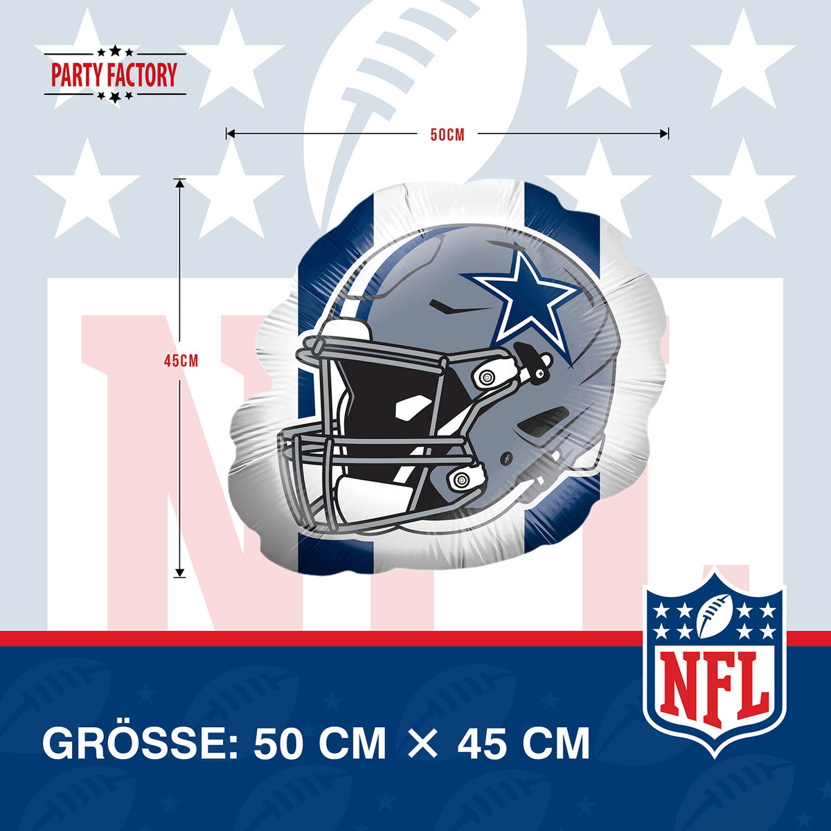 NFL Dallas Cowboys Folienballon Shape 50x45 cm 5
