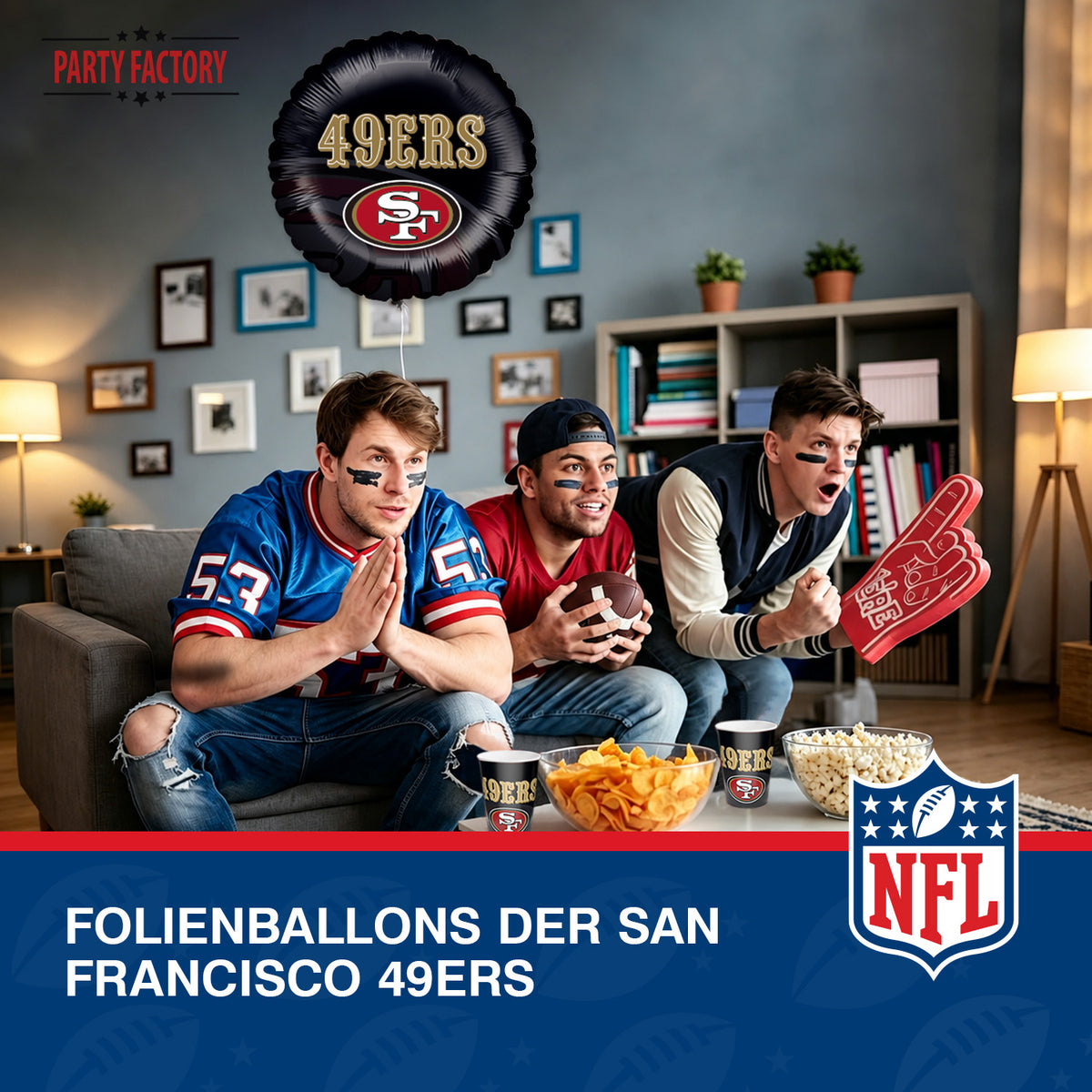 NFL San Francisco Folienballon rund 45 cm 3