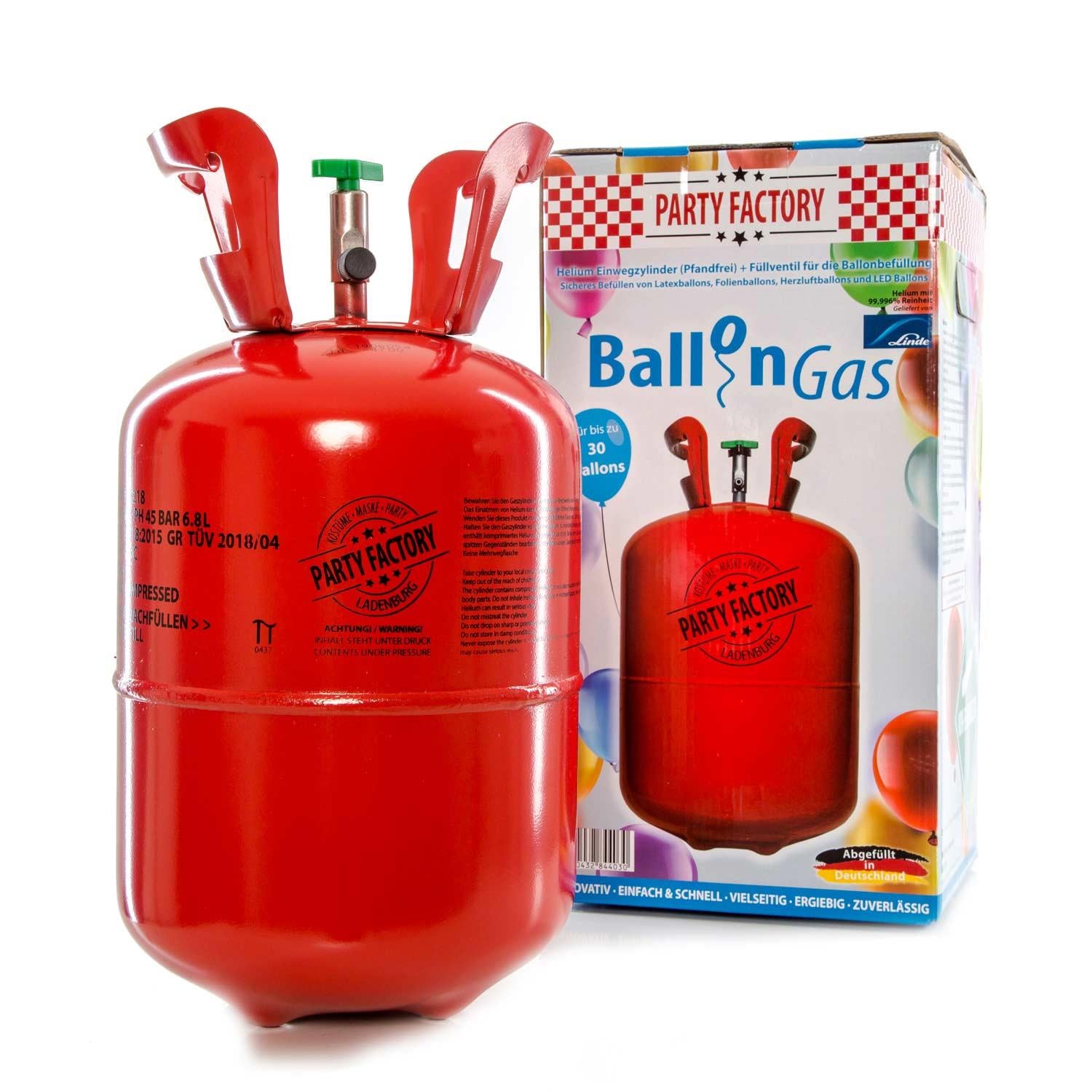 Helium balloon gas set with 30 balloons, 200l 3