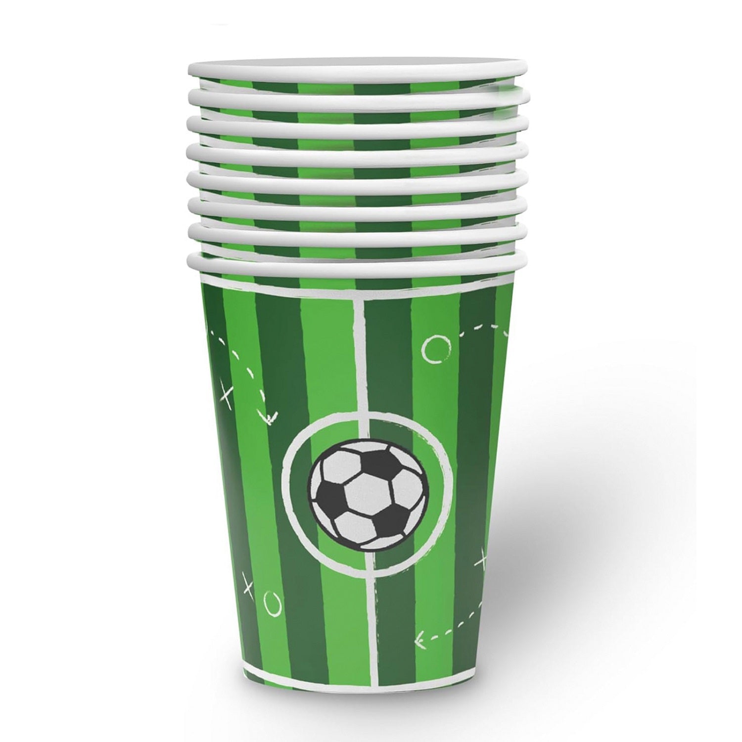 Becher Fußball Goal grün 8er-Pack 250 ml 8