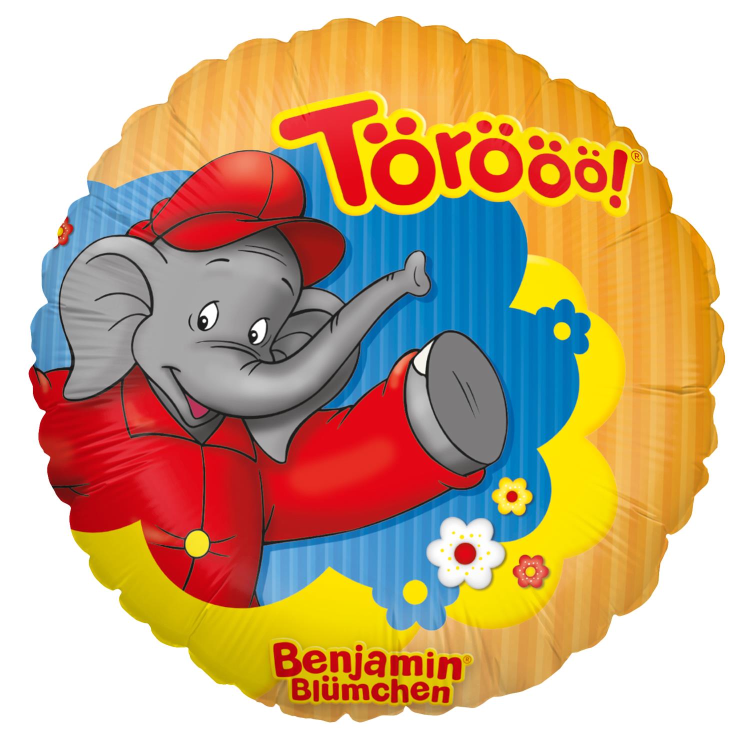 Benjamin Blümchen Folienballon - rund Törööö!