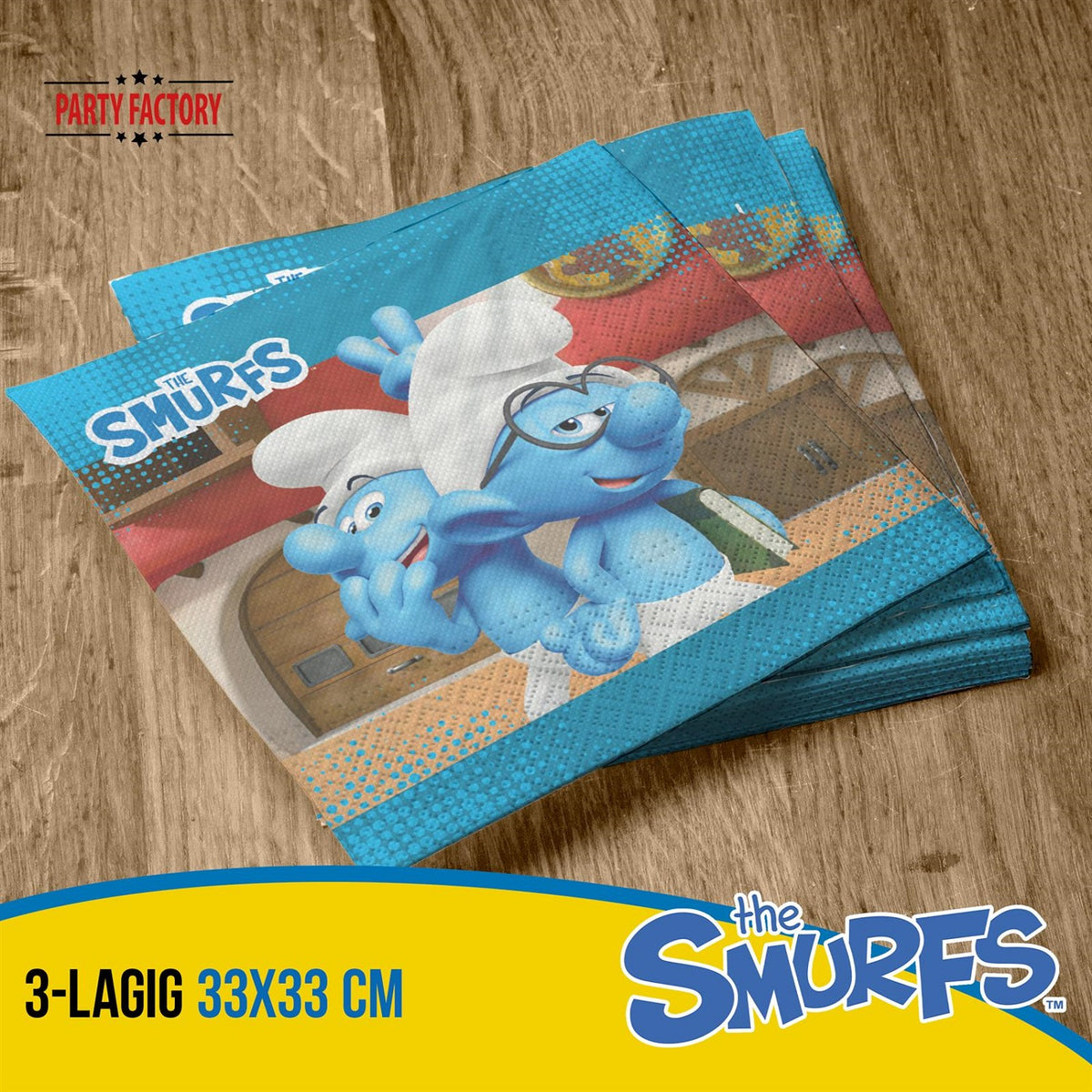 Die Schlümpfe Servietten 33x33 cm 20er-Pack 10