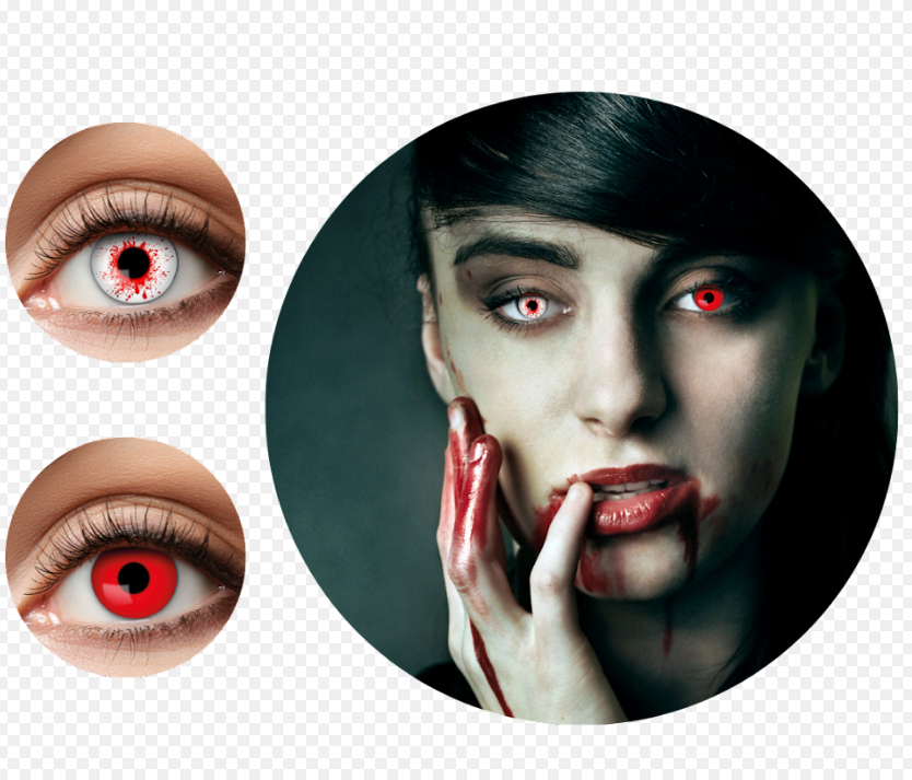 Zoelibat Eyecatcher Weekly Contact Lenses Duo Bloodshot-Red 2
