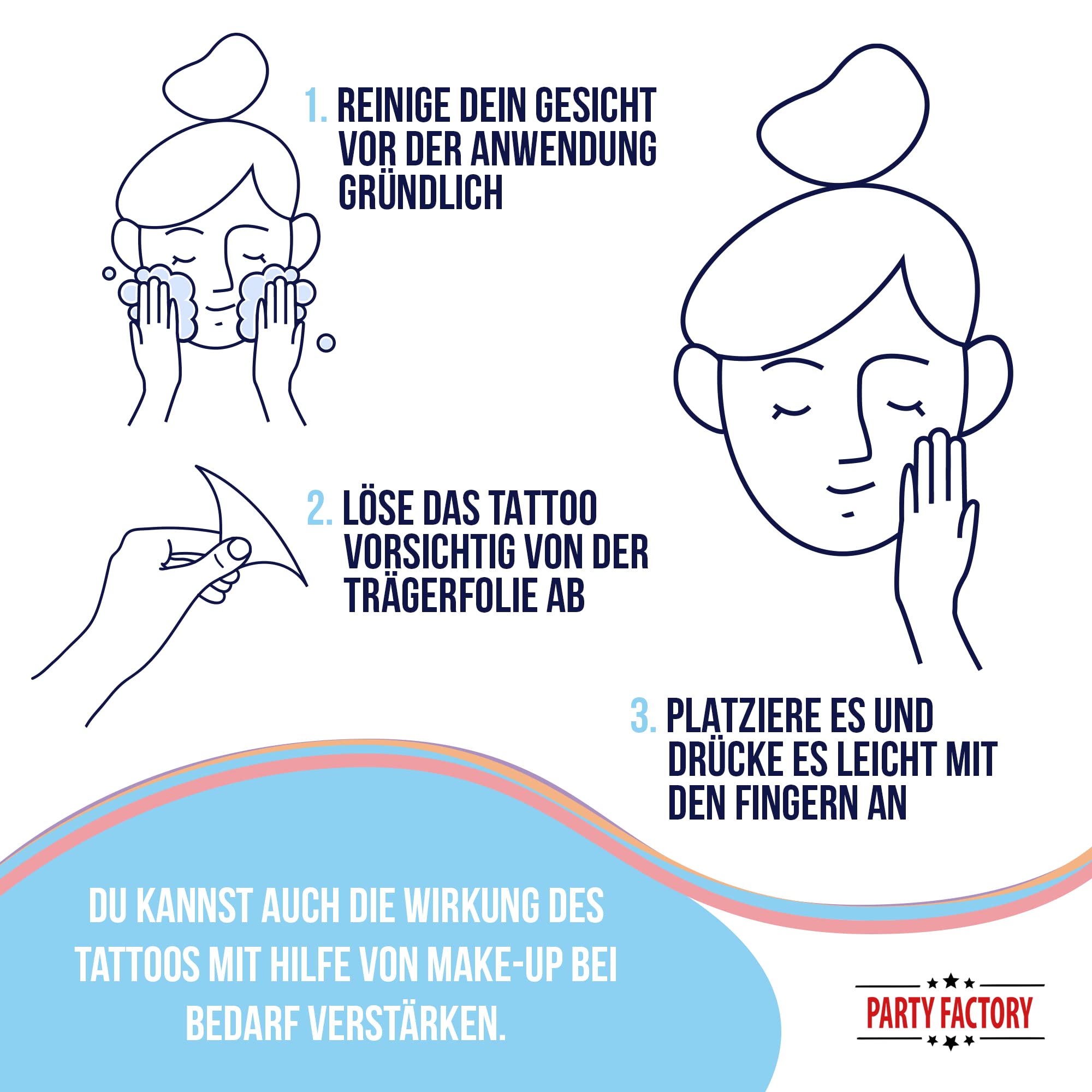 Glitter Face Tattoo - Pirates 6
