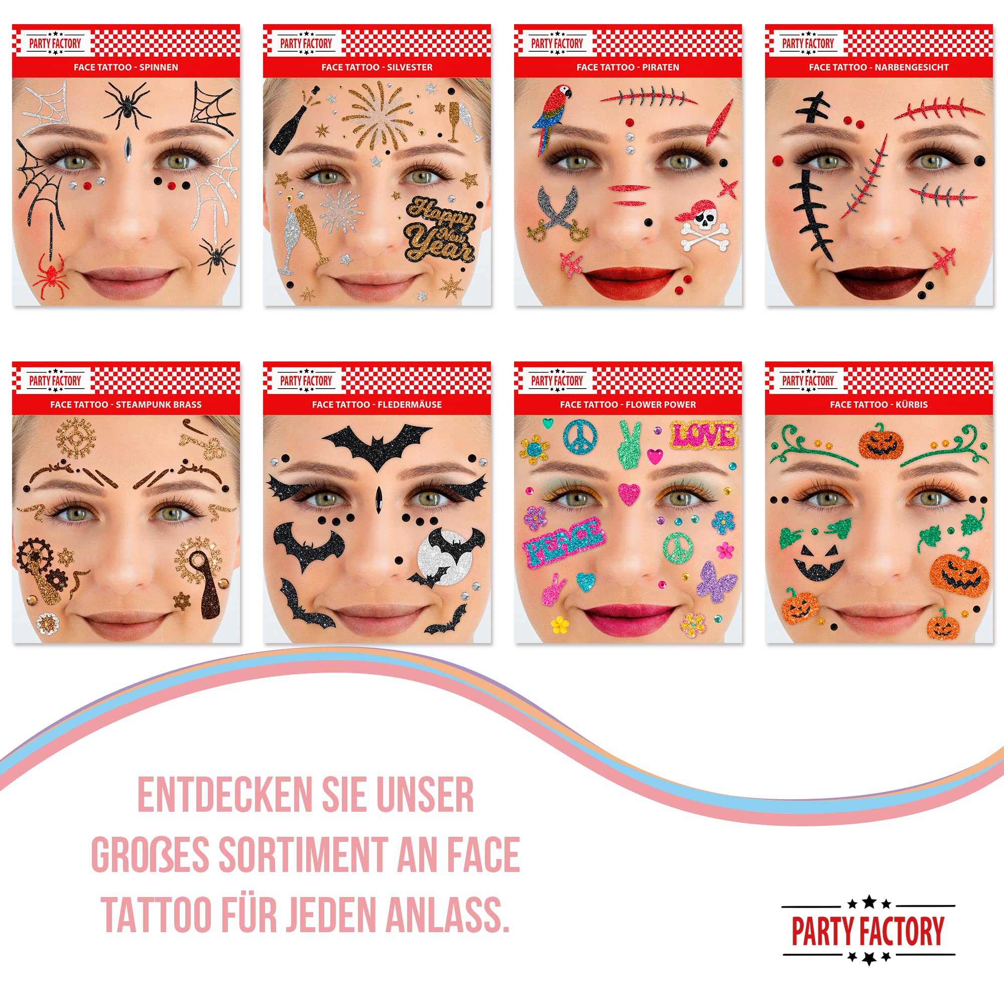 Glitter Face Tattoo Steampunk Brass 7