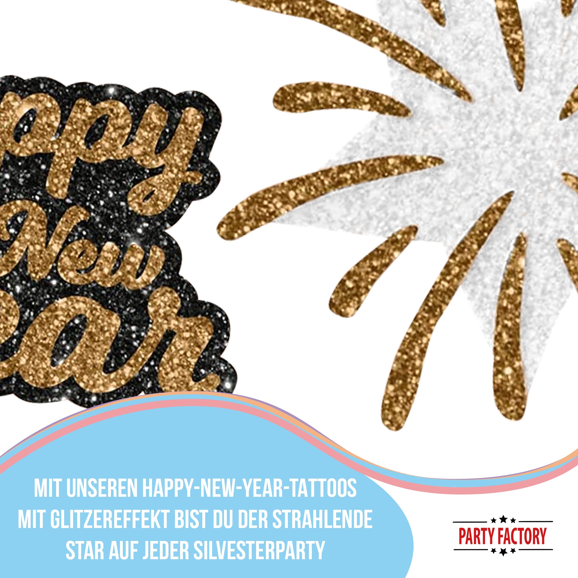 Glitter Face Tattoo - New Year's Eve 5