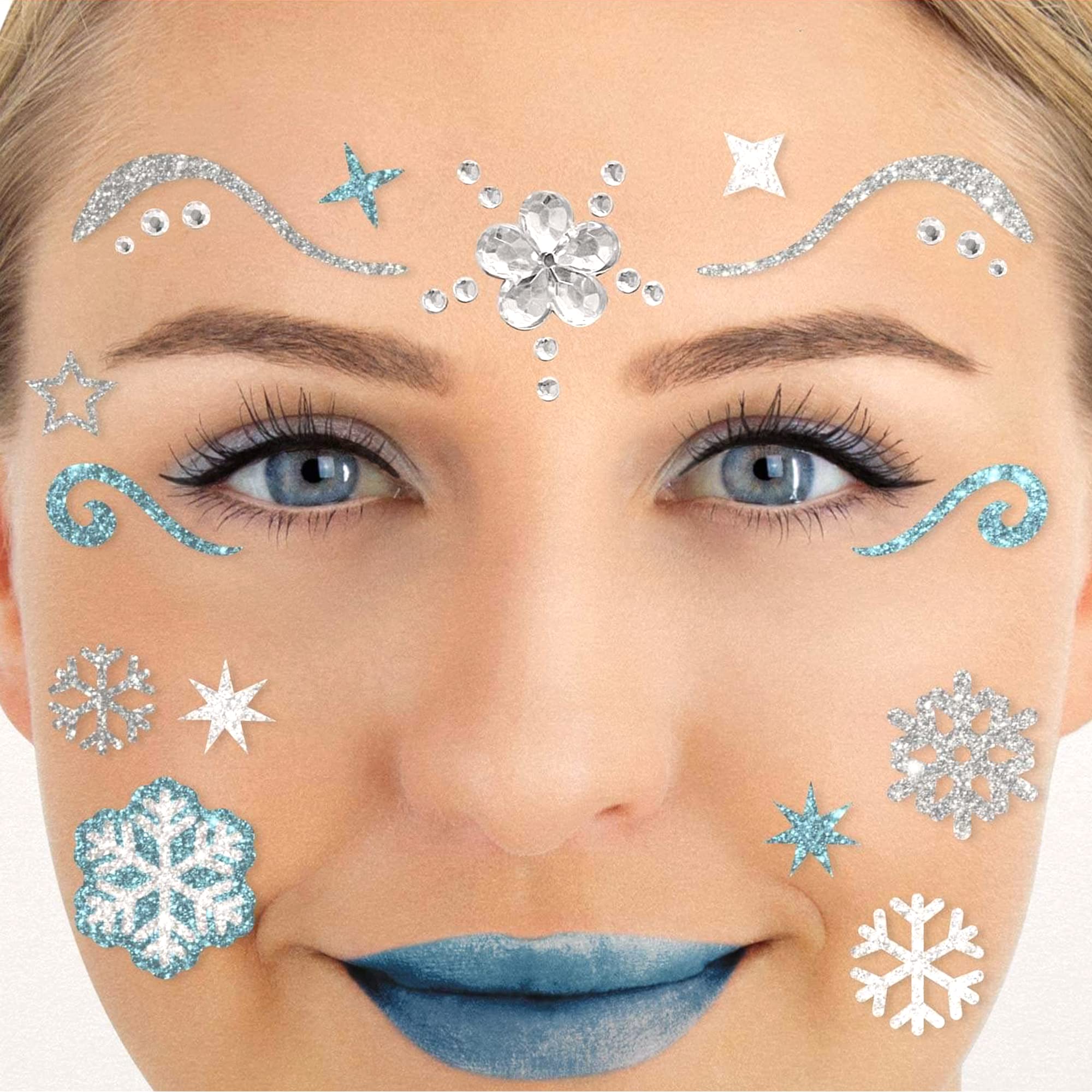 Glitter Face Tattoo - Ice Queen
