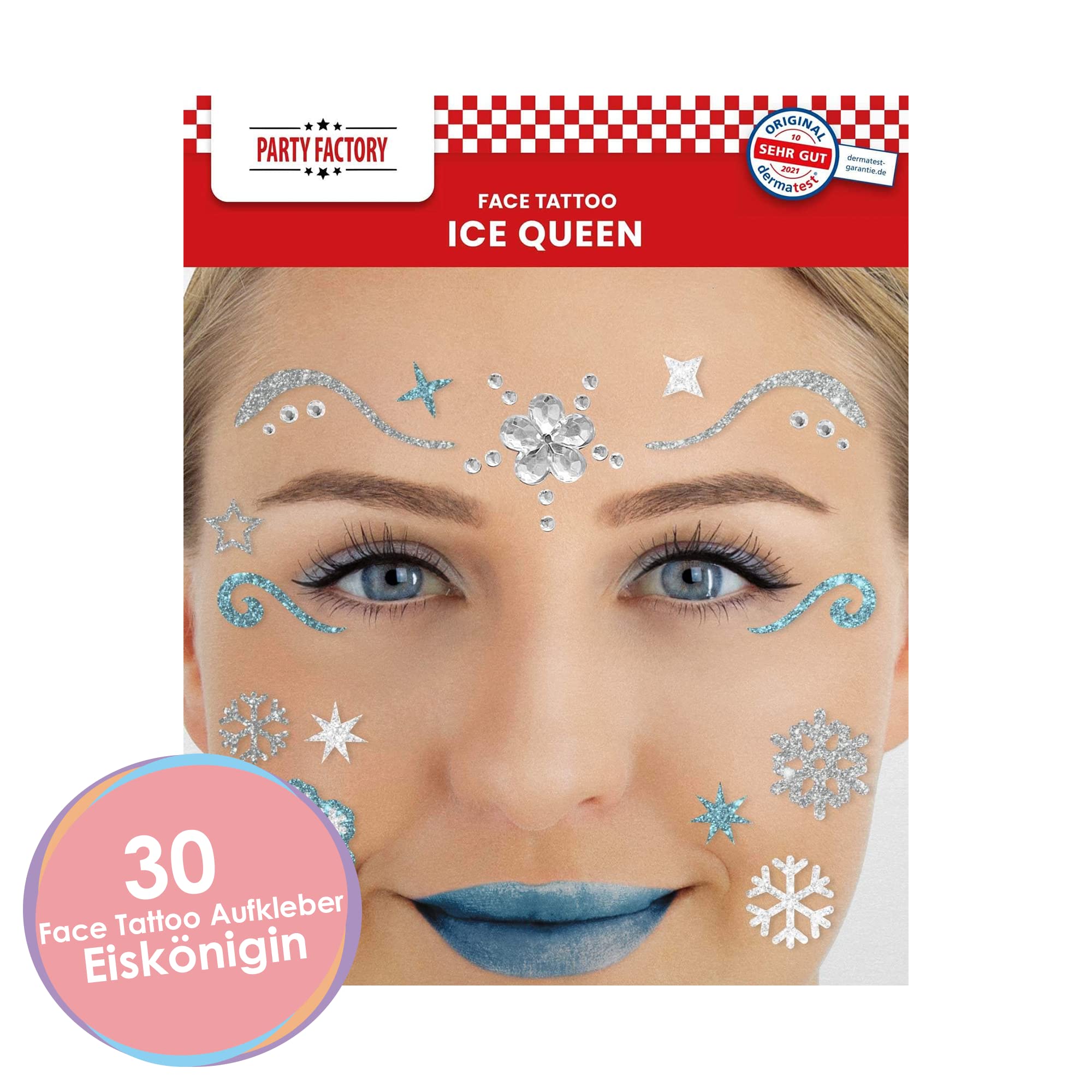 Glitter Face Tattoo - Ice Queen 2