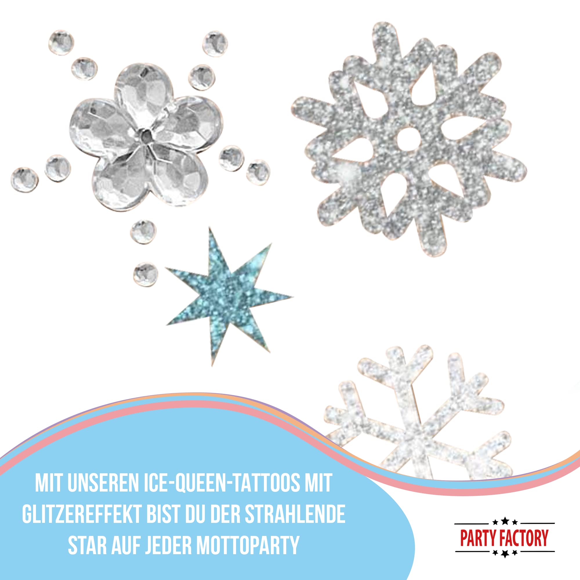 Glitter Face Tattoo - Ice Queen 5