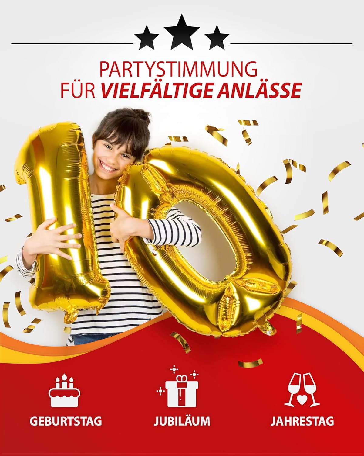 Ballongas Helium für bis zu 50 Luftballons, 0,4m³ Einwegflasche 13