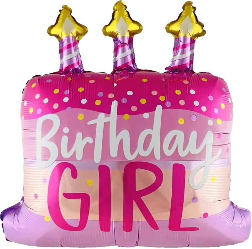 Foil balloon Shape Birthday Girl 70x60cm 8