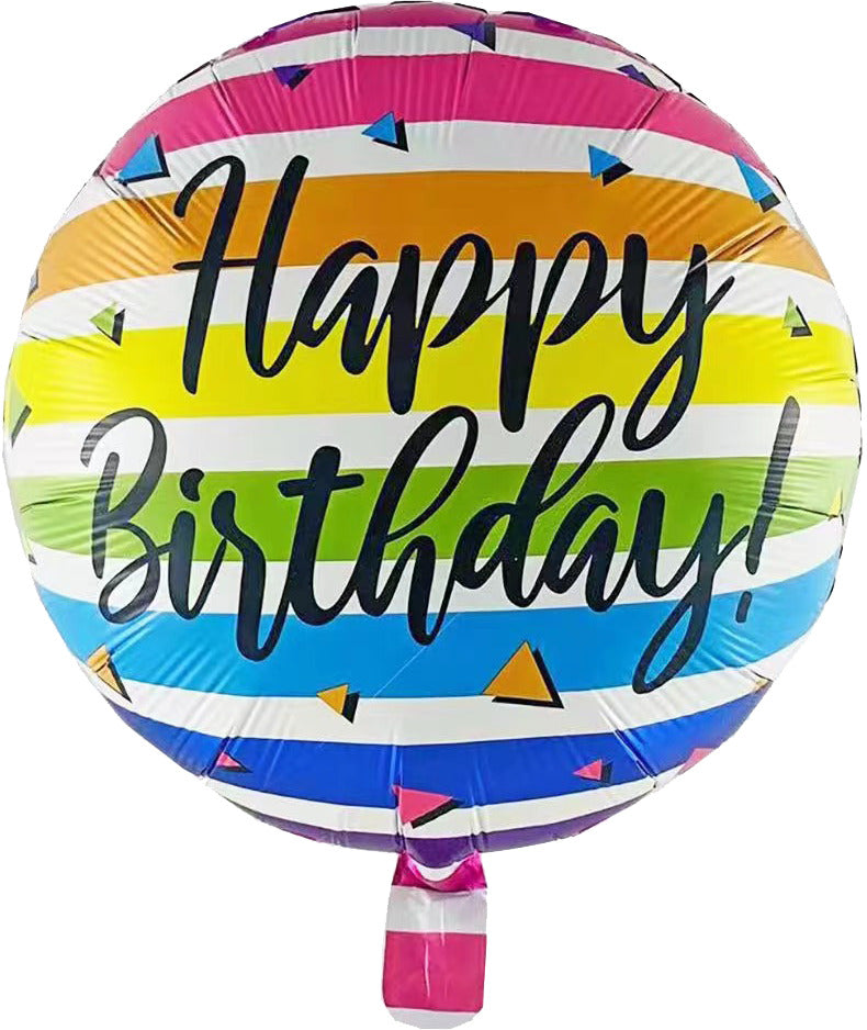 Folienballon Rund Happy Birthday 45cm 8