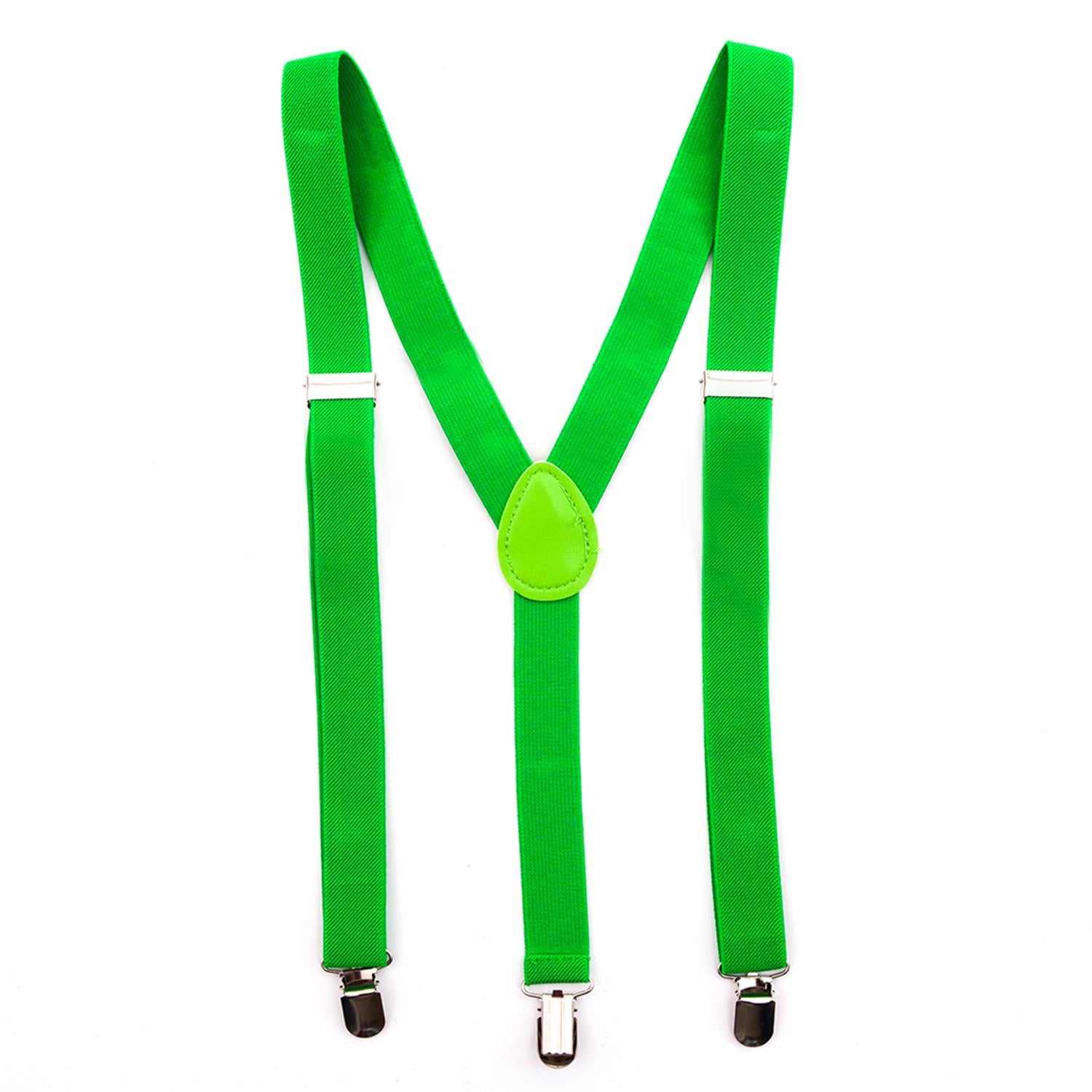 Suspenders Women Men Y-Shape Clips Slim Neon Colorful 4