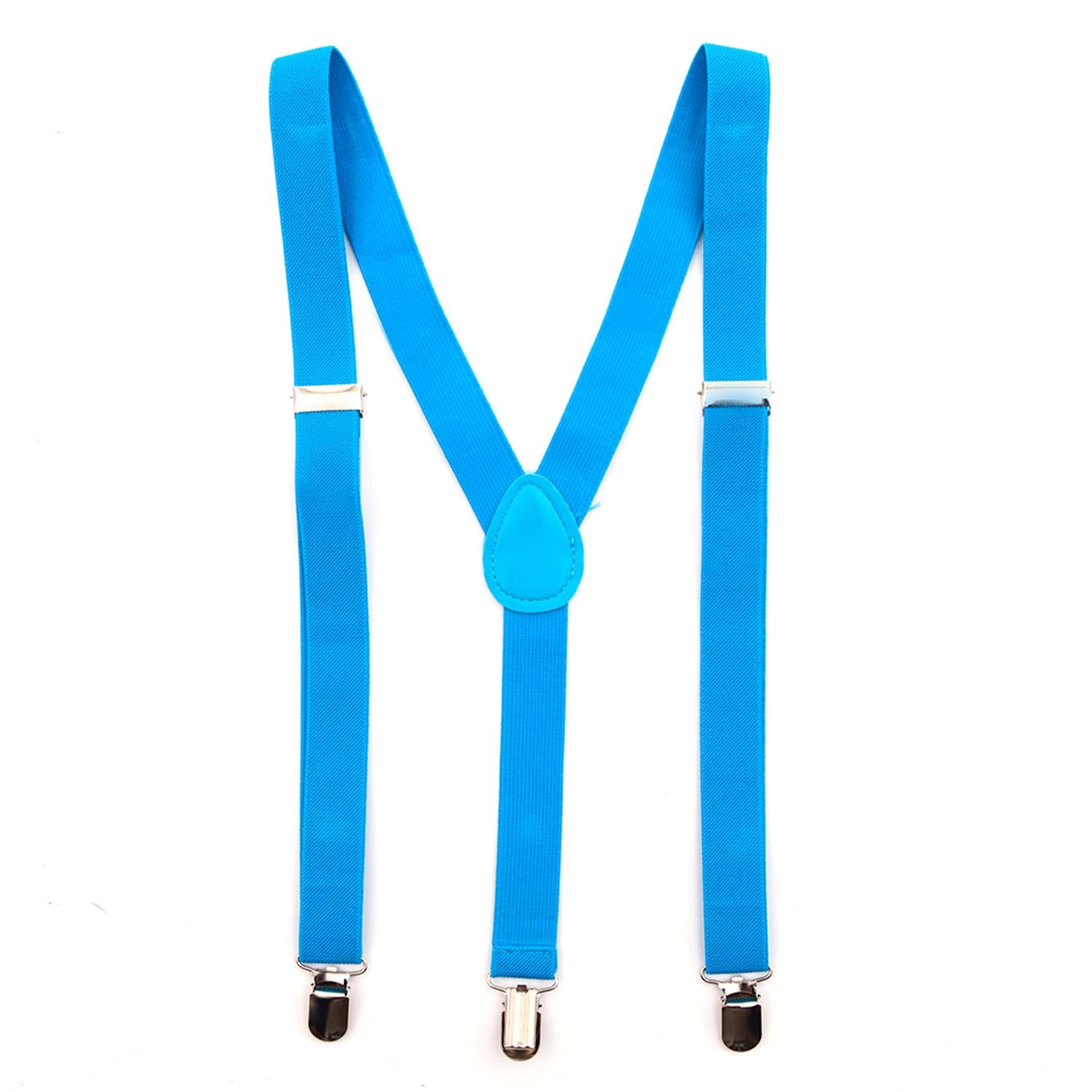 Suspenders Women Men Y-Shape Clips Slim Neon Colorful 10