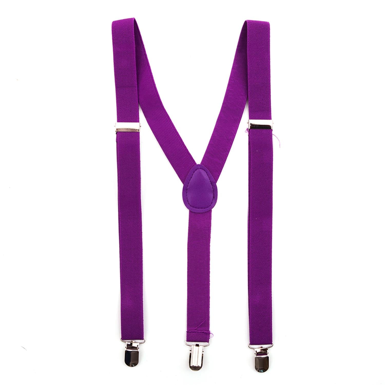 Suspenders Women Men Y-Shape Clips Slim Neon Colorful 16