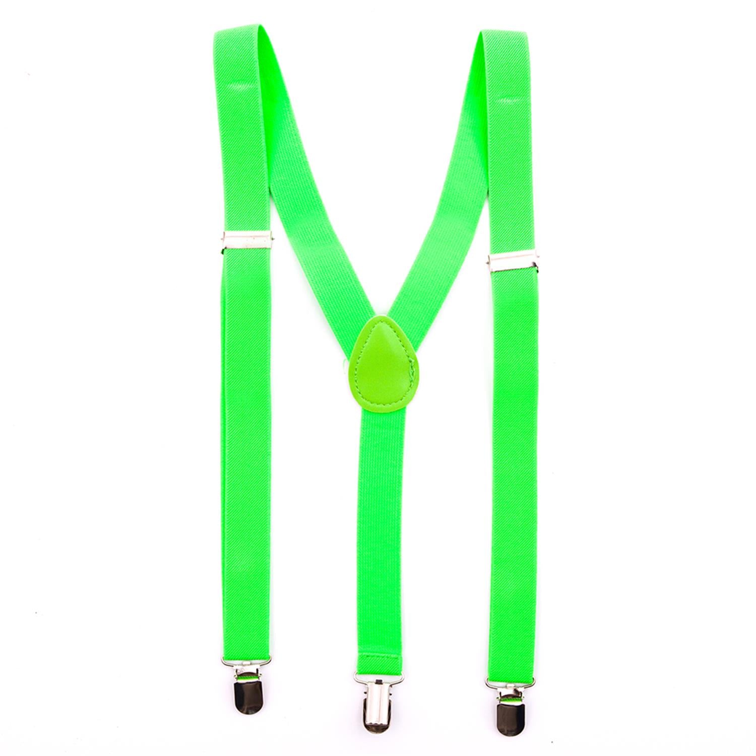 Suspenders Women Men Y-Shape Clips Slim Neon Colorful 5