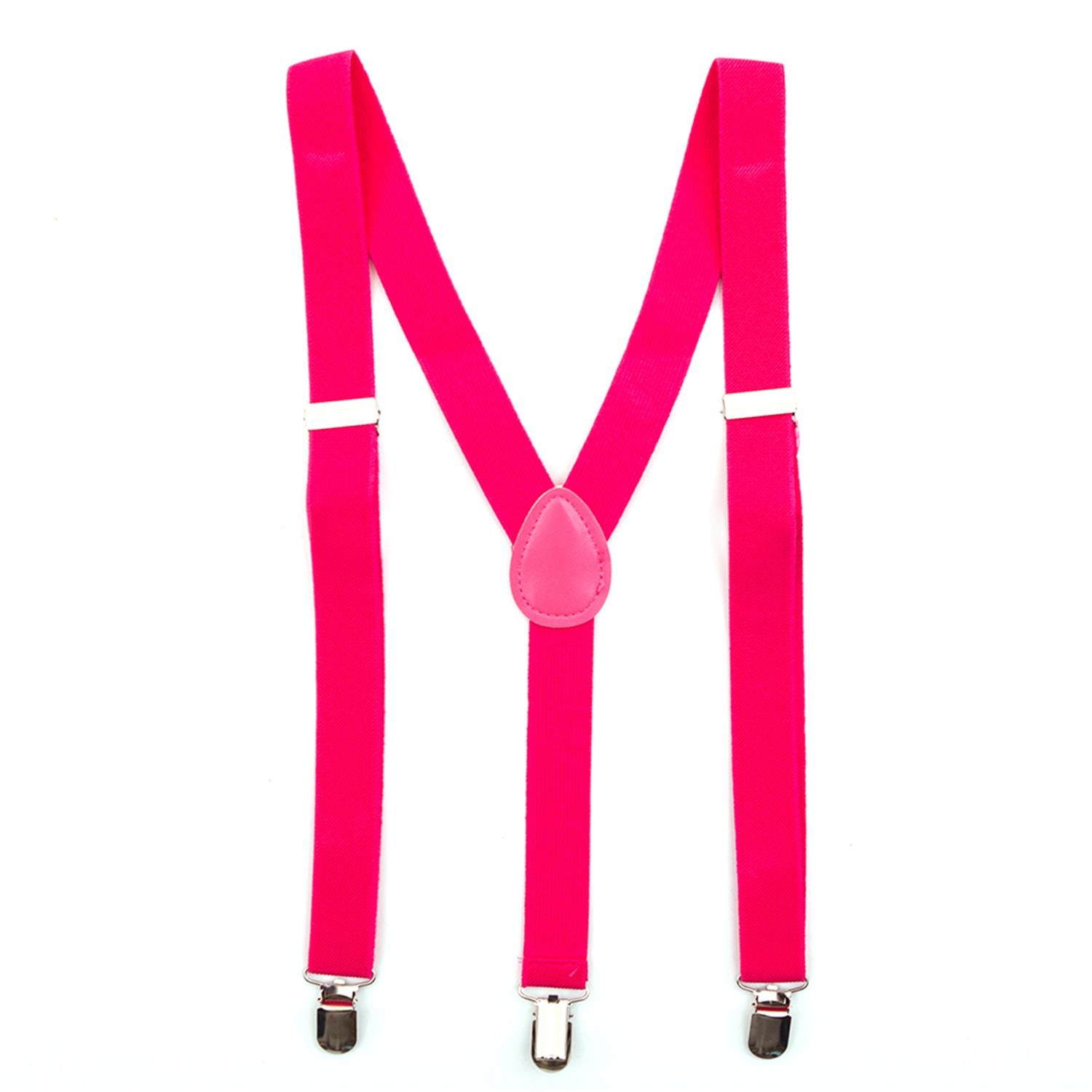 Suspenders Women Men Y-Shape Clips Slim Neon Colorful 6