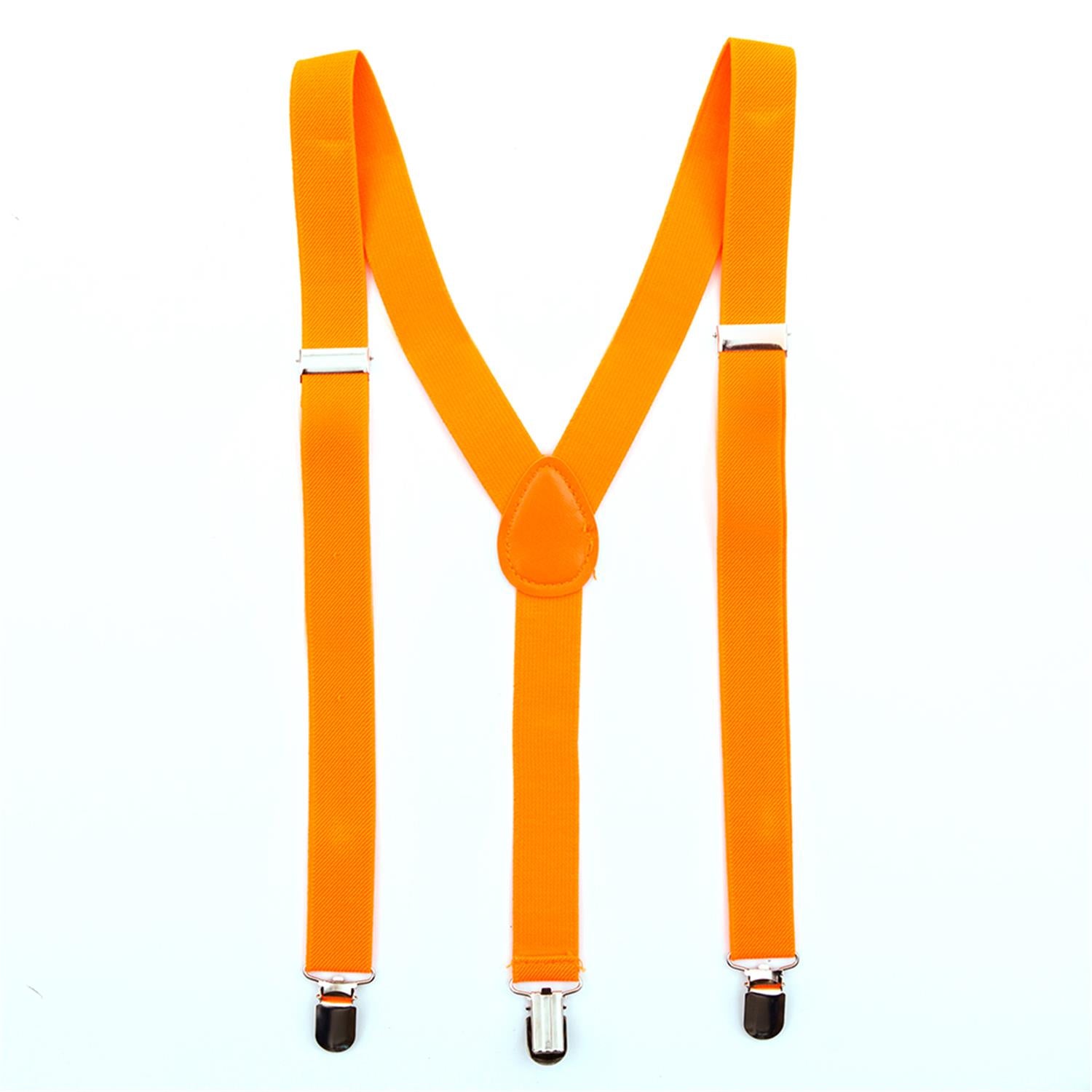 Suspenders Women Men Y-Shape Clips Slim Neon Colorful 14