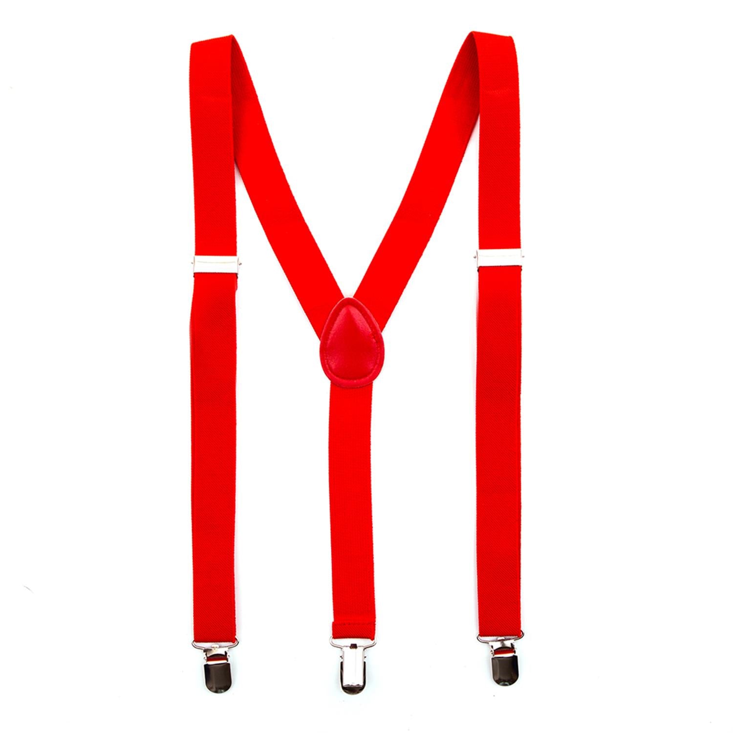 Suspenders Women Men Y-Shape Clips Slim Neon Colorful 2