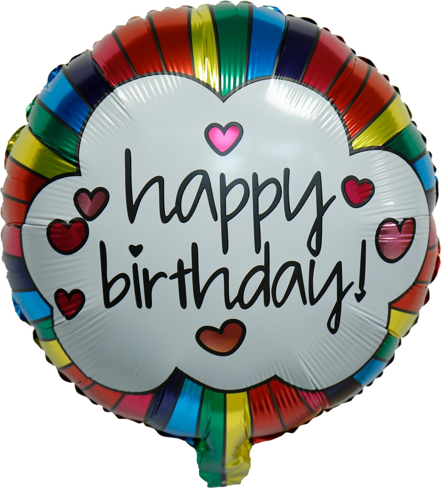 Folienballon Rund Happy Birthday Wolke 45cm 8