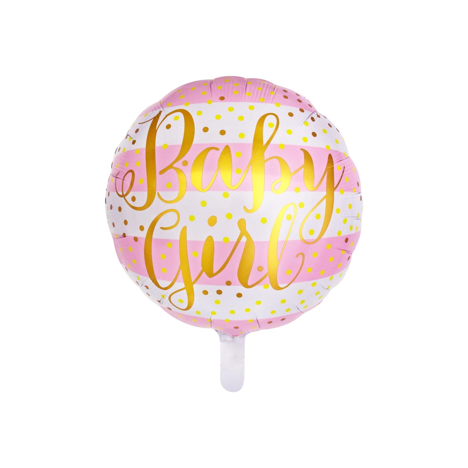 Foil balloon round baby girl 45cm 8
