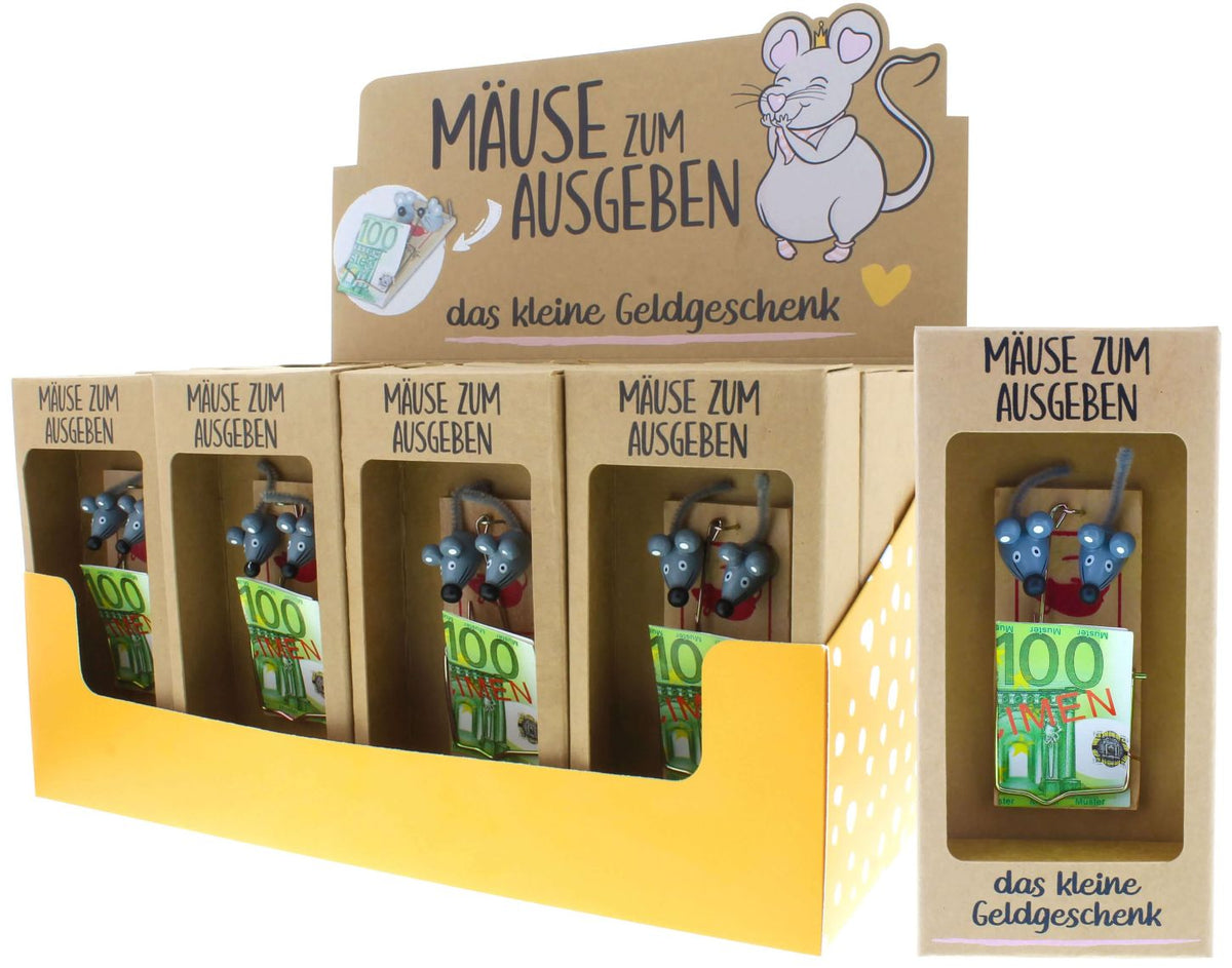 Mausefalle als Geldgeschenk im Naturkarton – 24er Display 2