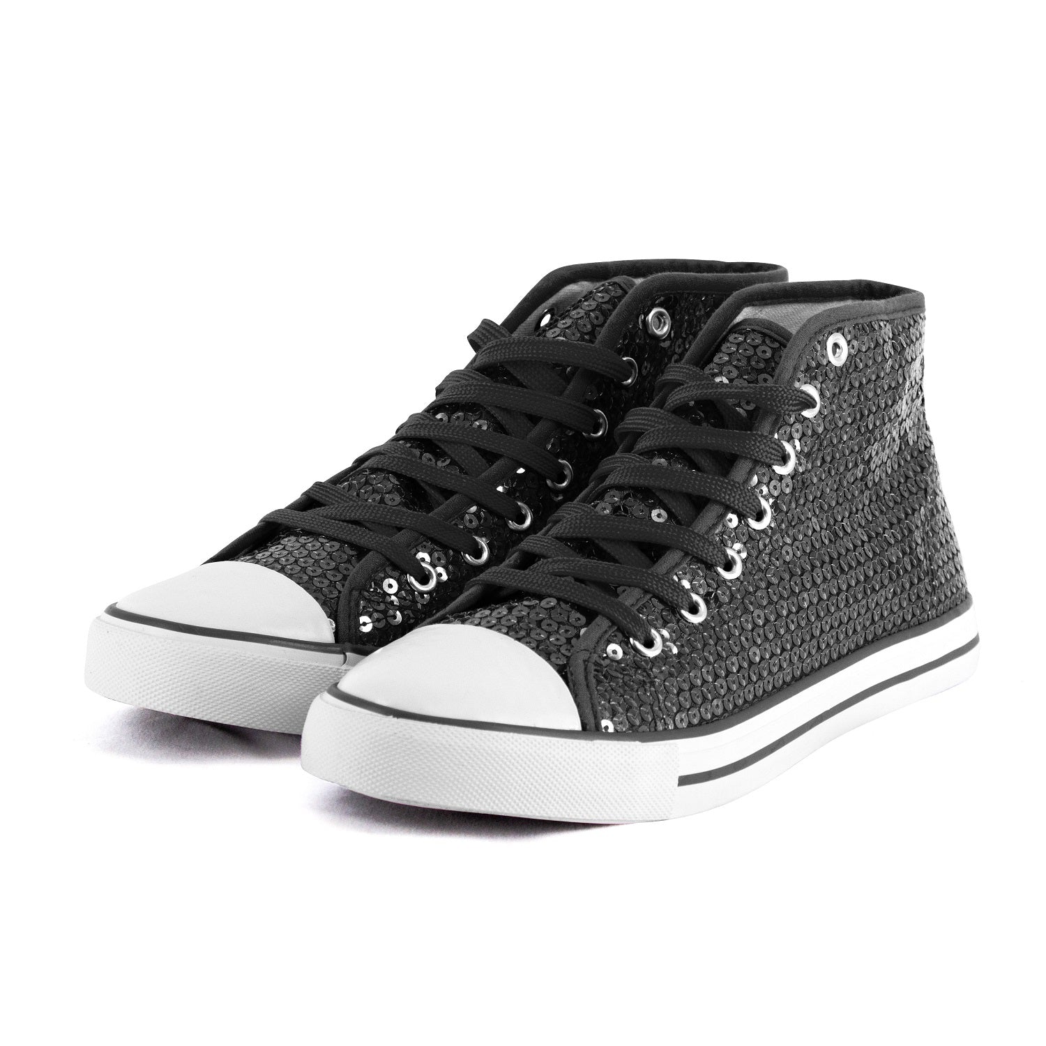 Pailletten Schuhe schwarz sortiert 2