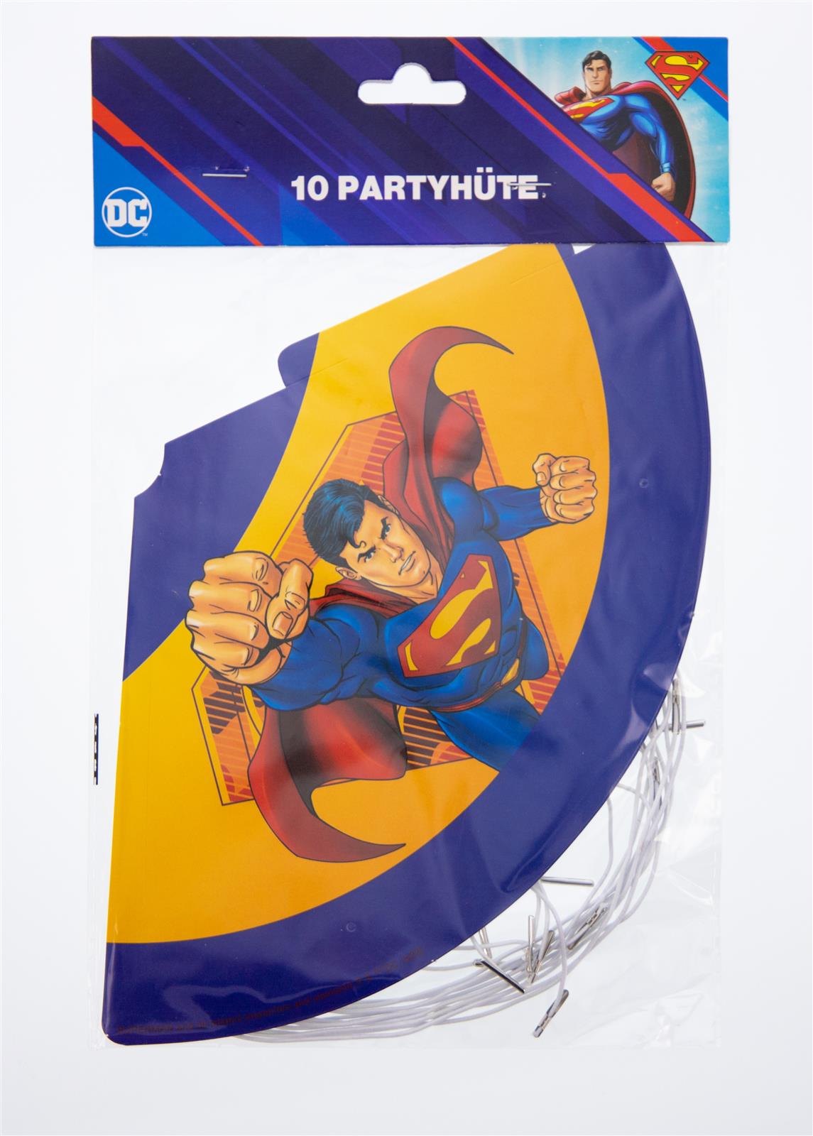 Superman Partyhüte 10 Stück 10
