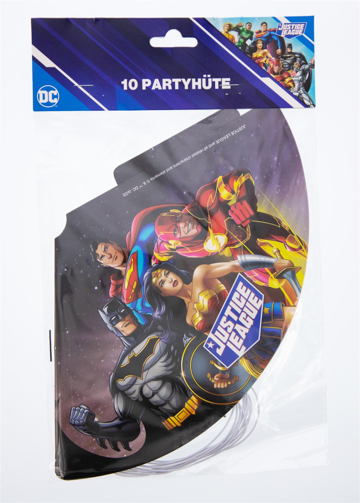 Justice League Partyhüte 10 Stück 10