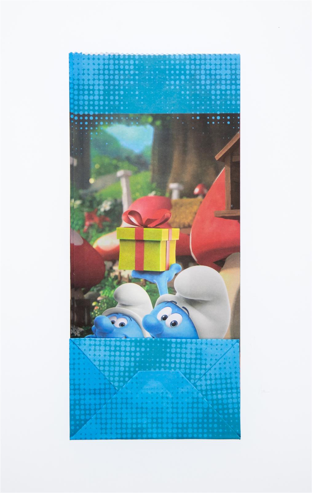 Die Schlümpfe Party-Tüte Geschenktasche Papier inkl. Sticker 10 Stk. 14