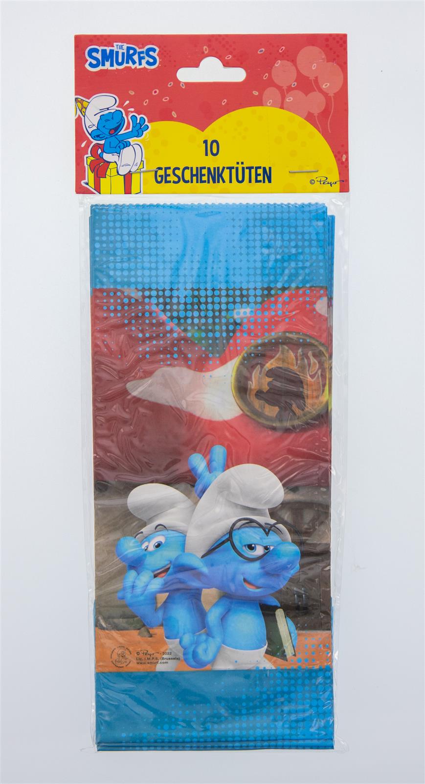 Die Schlümpfe Party-Tüte Geschenktasche Papier inkl. Sticker 10 Stk. 11