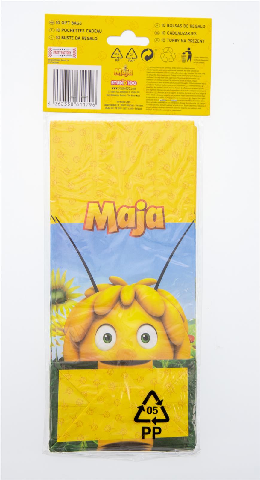 Biene Maja Party-Tüte Papier inkl. Sticker 10 Stk. 3