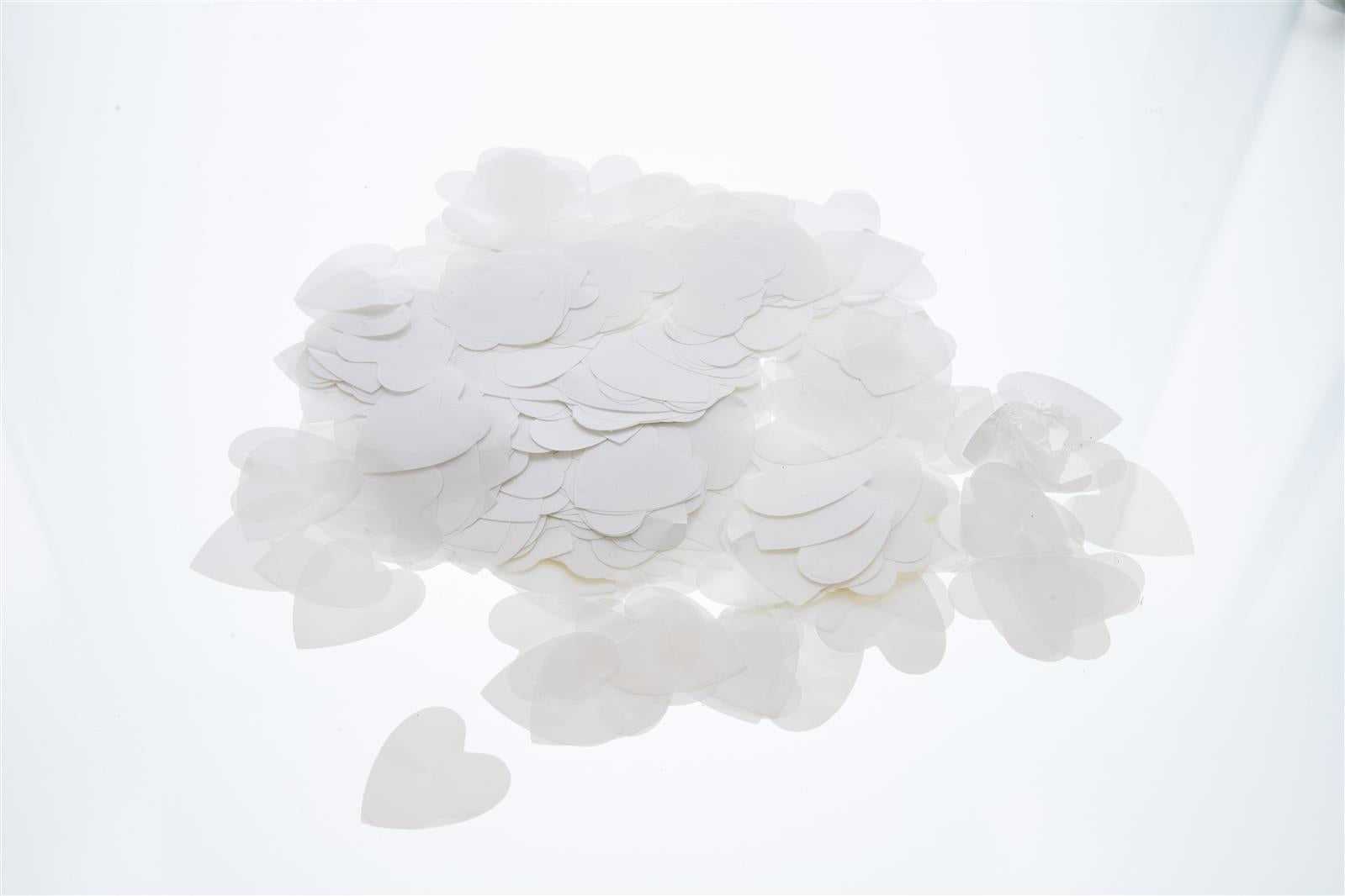 Party Popper 40 cm White Hearts 2