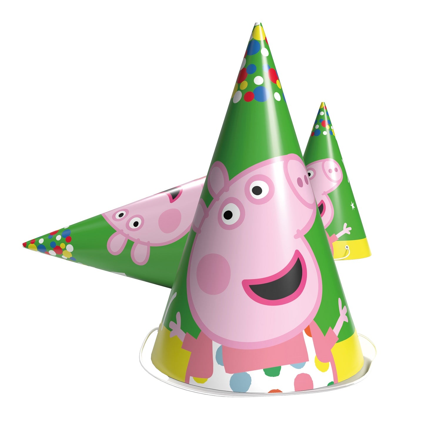 Peppa Pig Party Hats 10 Pack