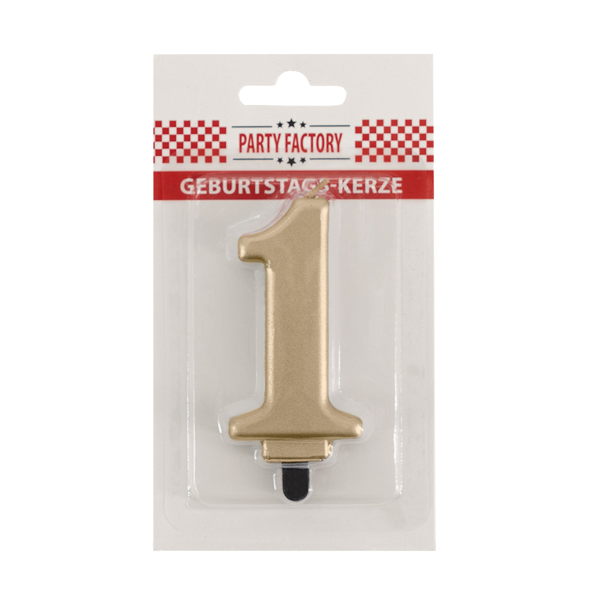 Geburtstags-Kerzen metallic gold Nr. 1 2