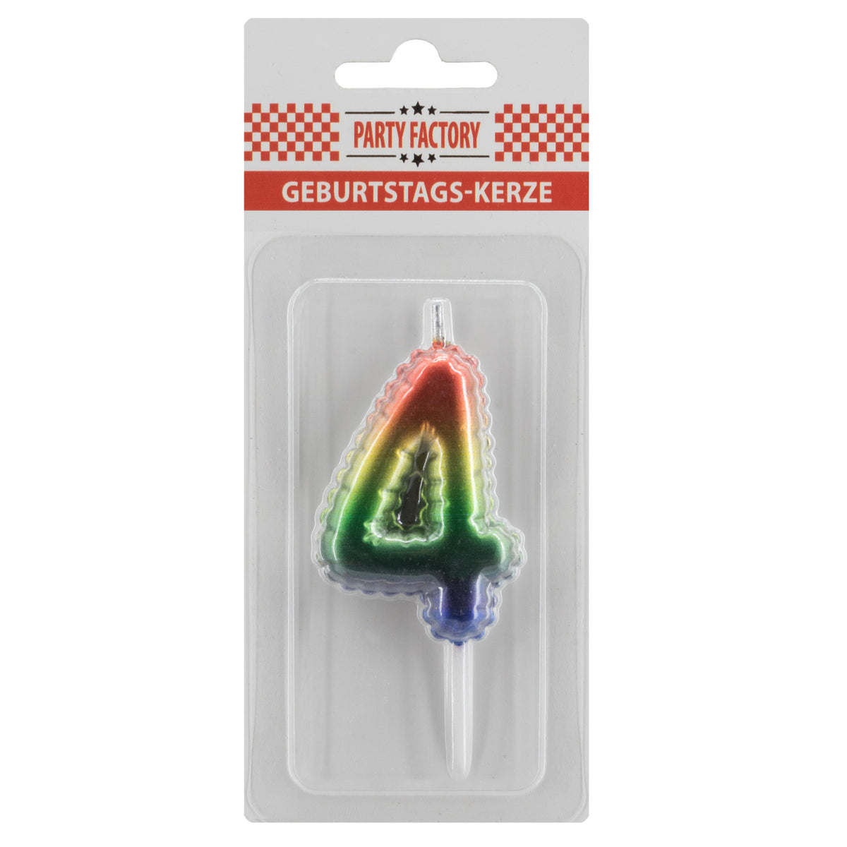 Geburtstags-Kerzen Ballon multicolor Nr. 4 2