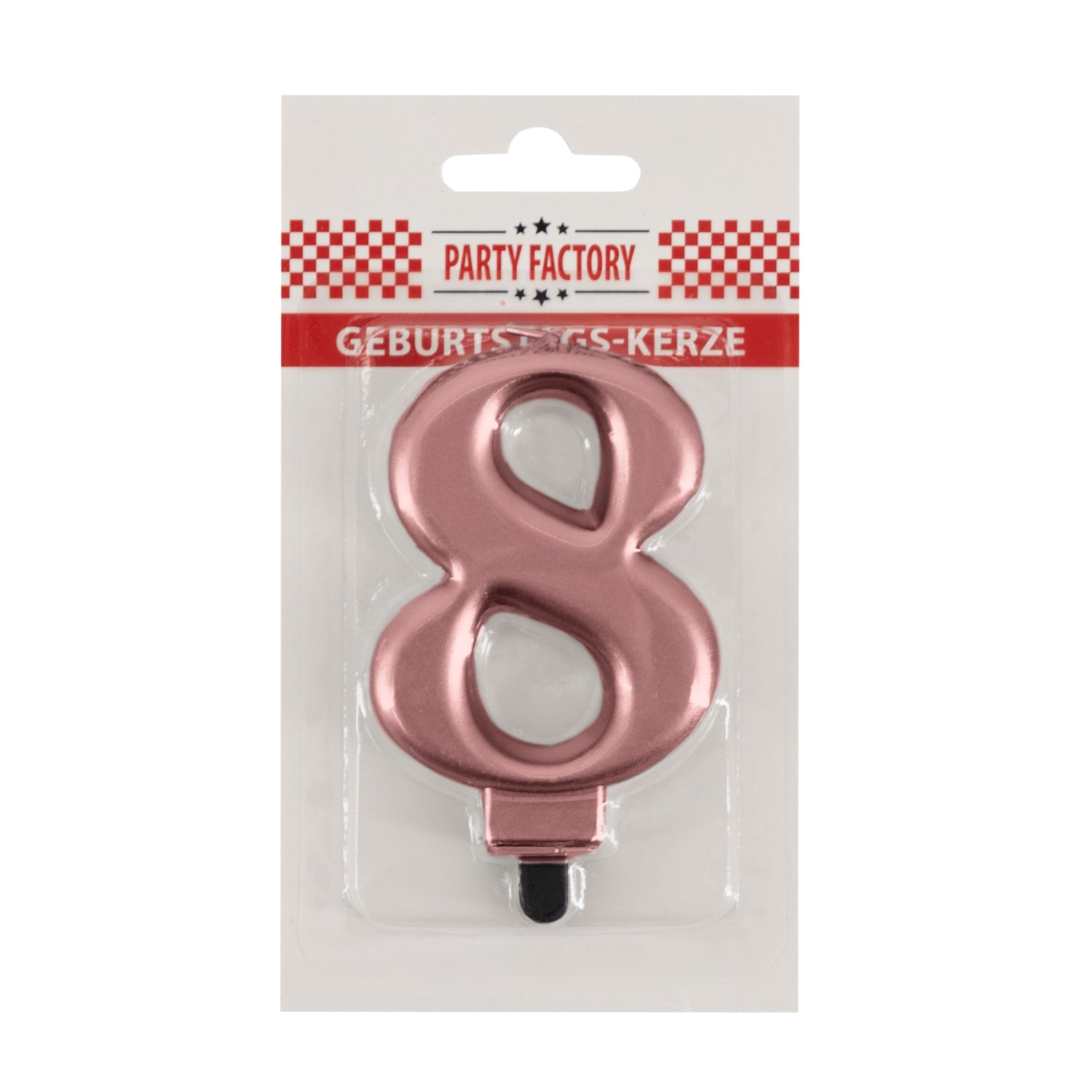 Geburtstags-Kerzen metallic rose Nr. 8 2