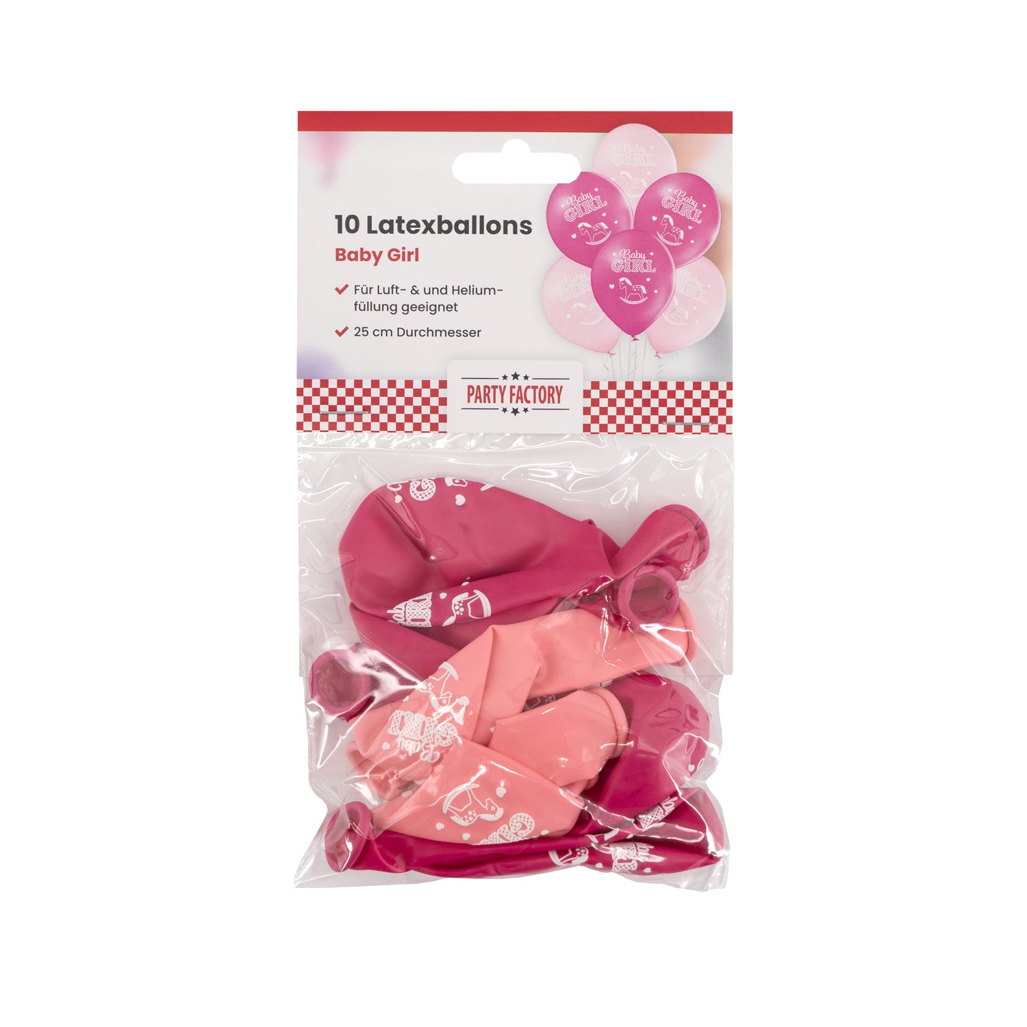 Latexballons 10er Pack Baby Girl 2