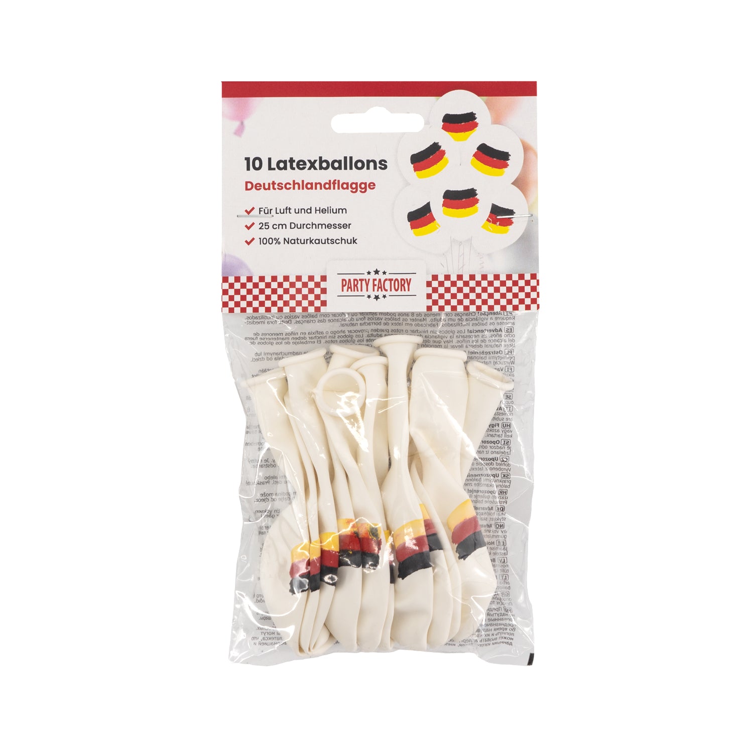Latexballons 10er Pack German Flag 2