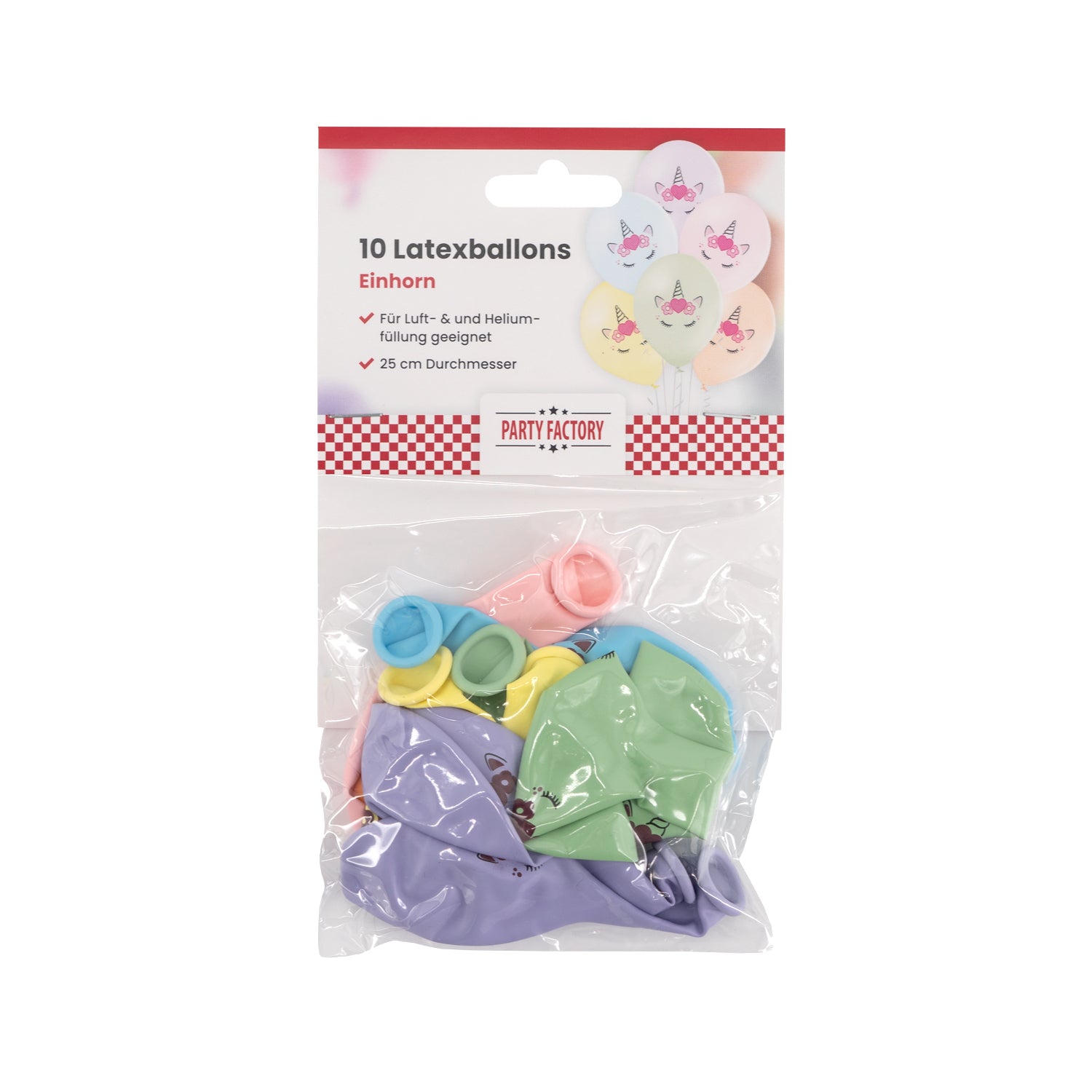 Latexballons 10er Pack Unicorn Head 2