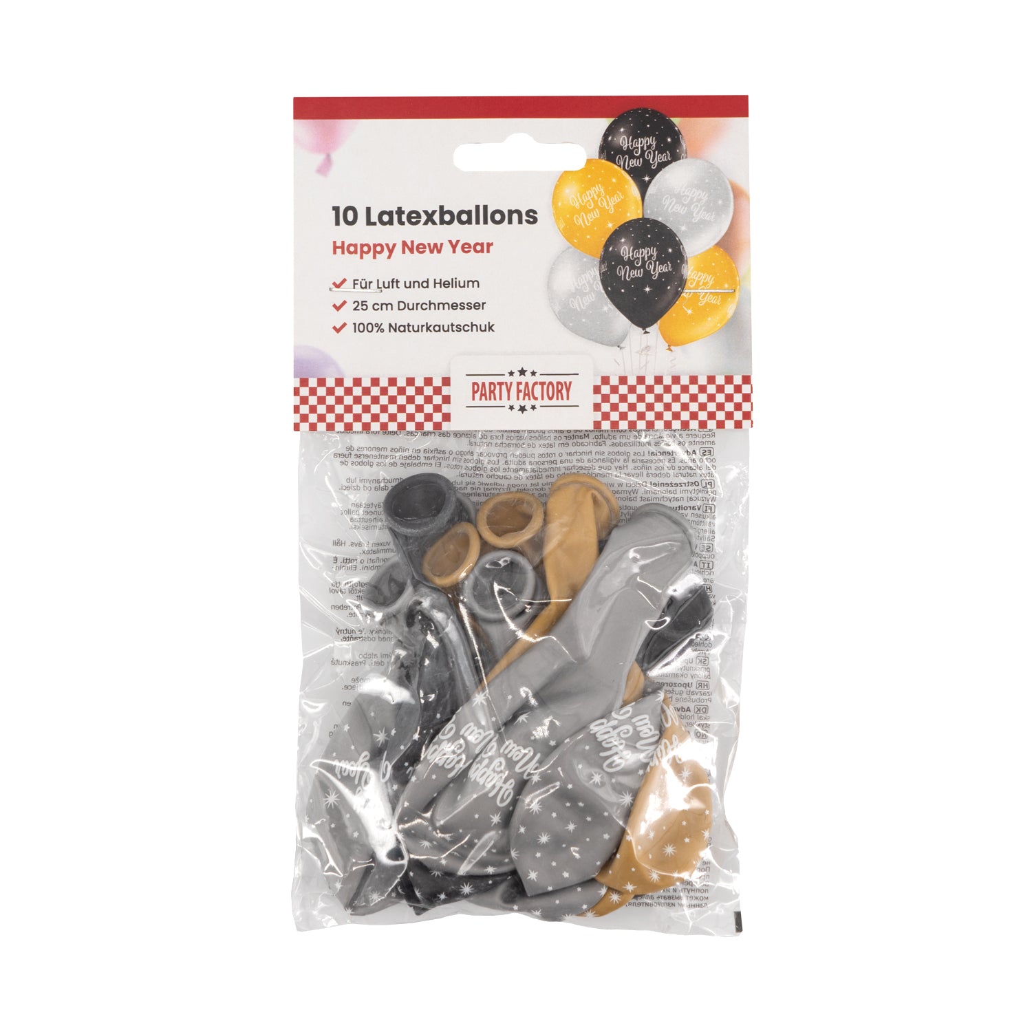 Latex Balloons 10-Pack Happy New Year 2
