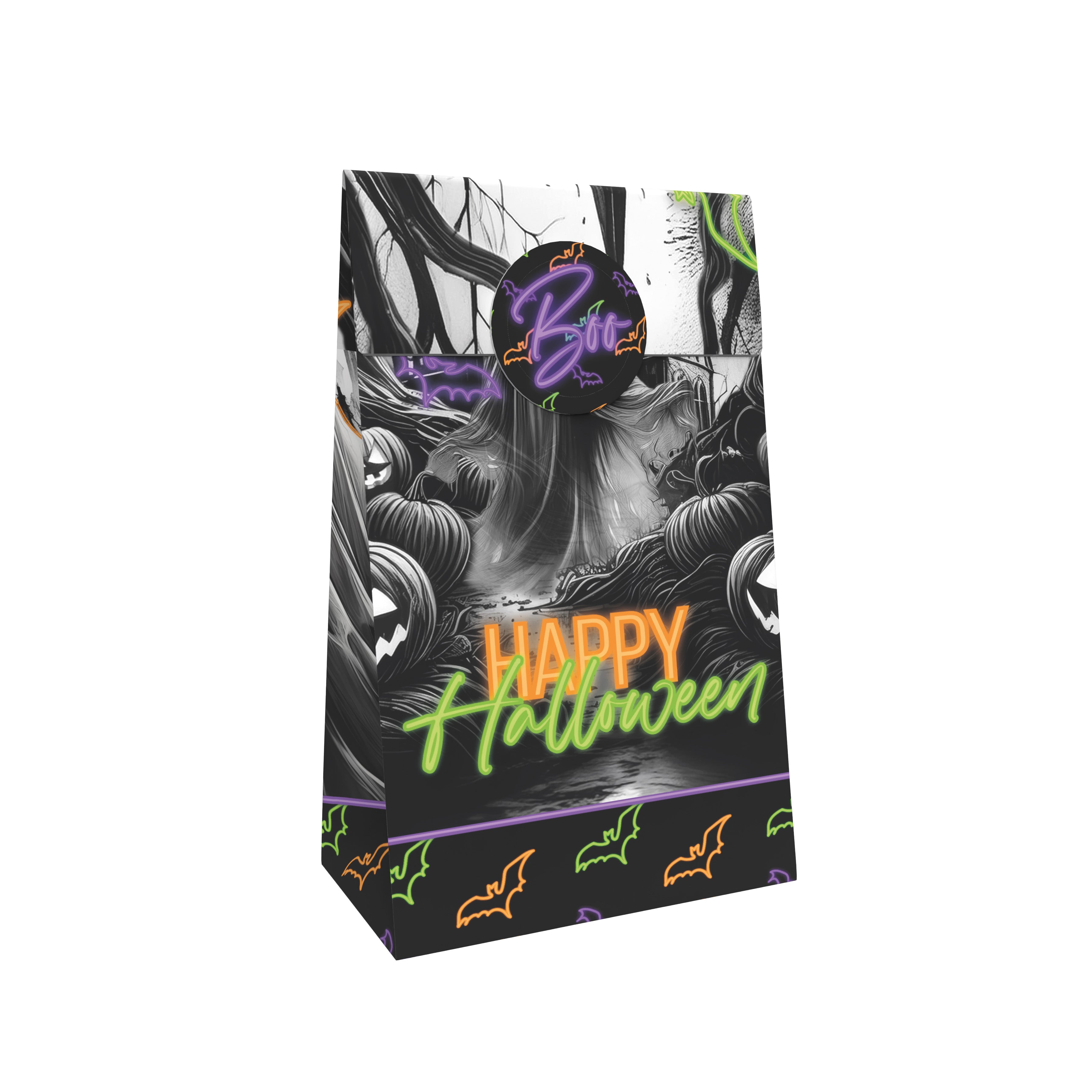 Halloween Neon Geschenktüten 10er