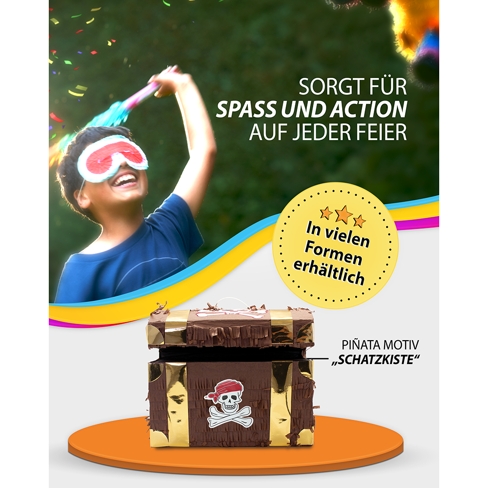 Piñata treasure chest for pirate parties 3