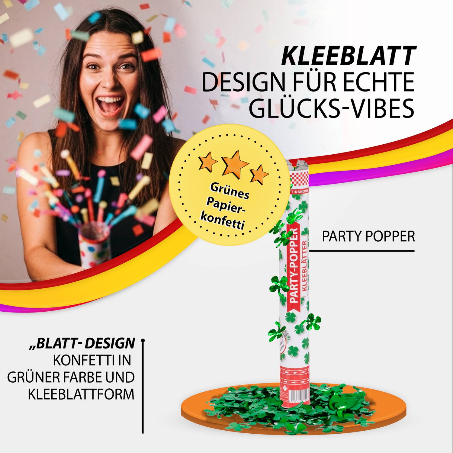 Party Popper 40cm Cloverleaf 3