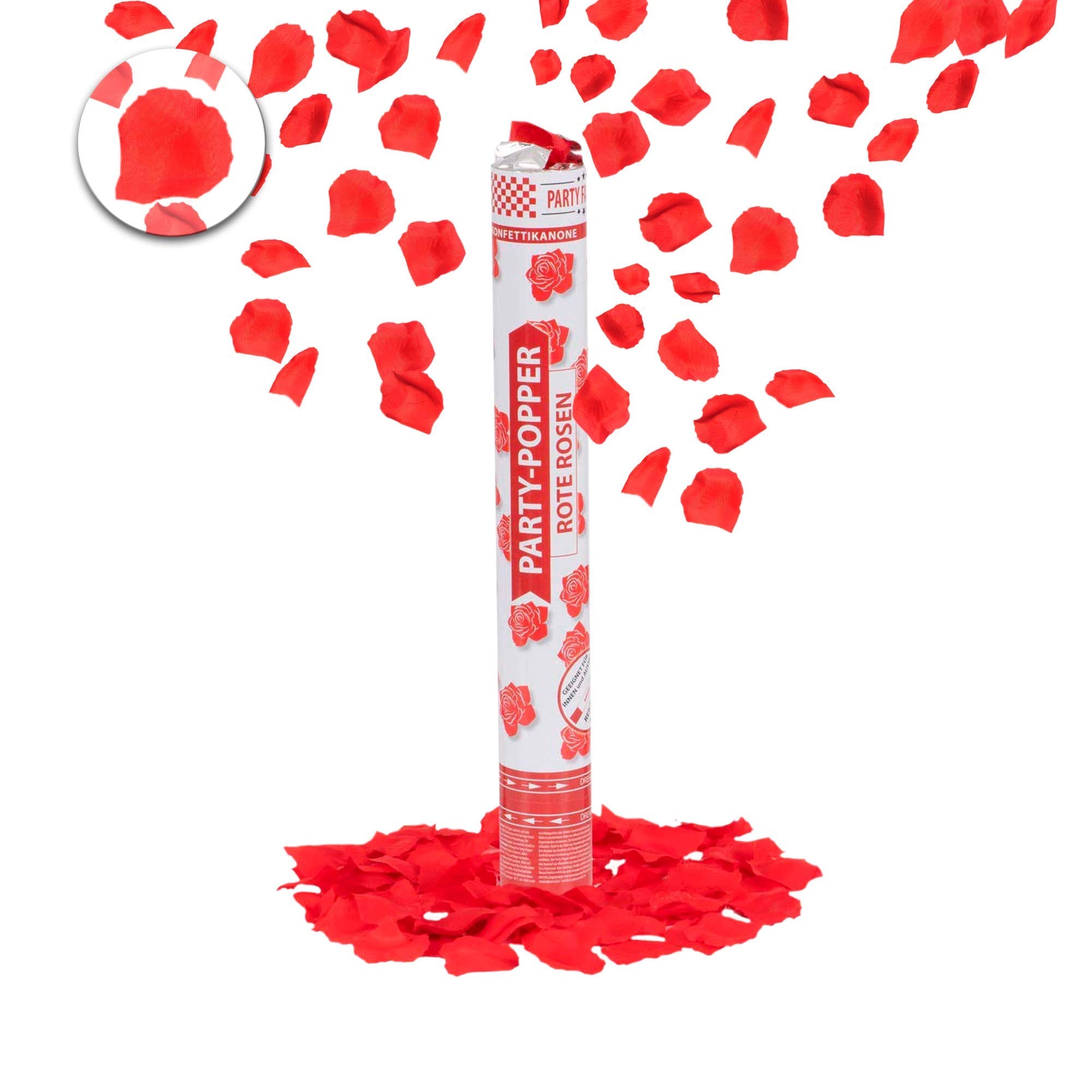Party Popper 40cm Red Roses 2