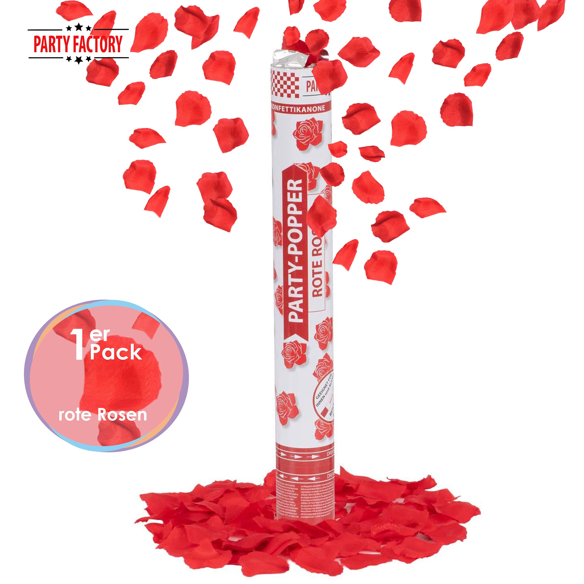 Party Popper 40cm Red Roses 3