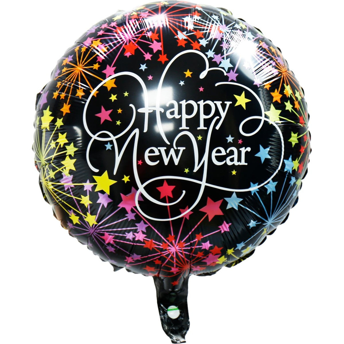 Foil Balloon Happy New Year Round Stars Colorful 45cm – New Year's Eve Party Balloon 2