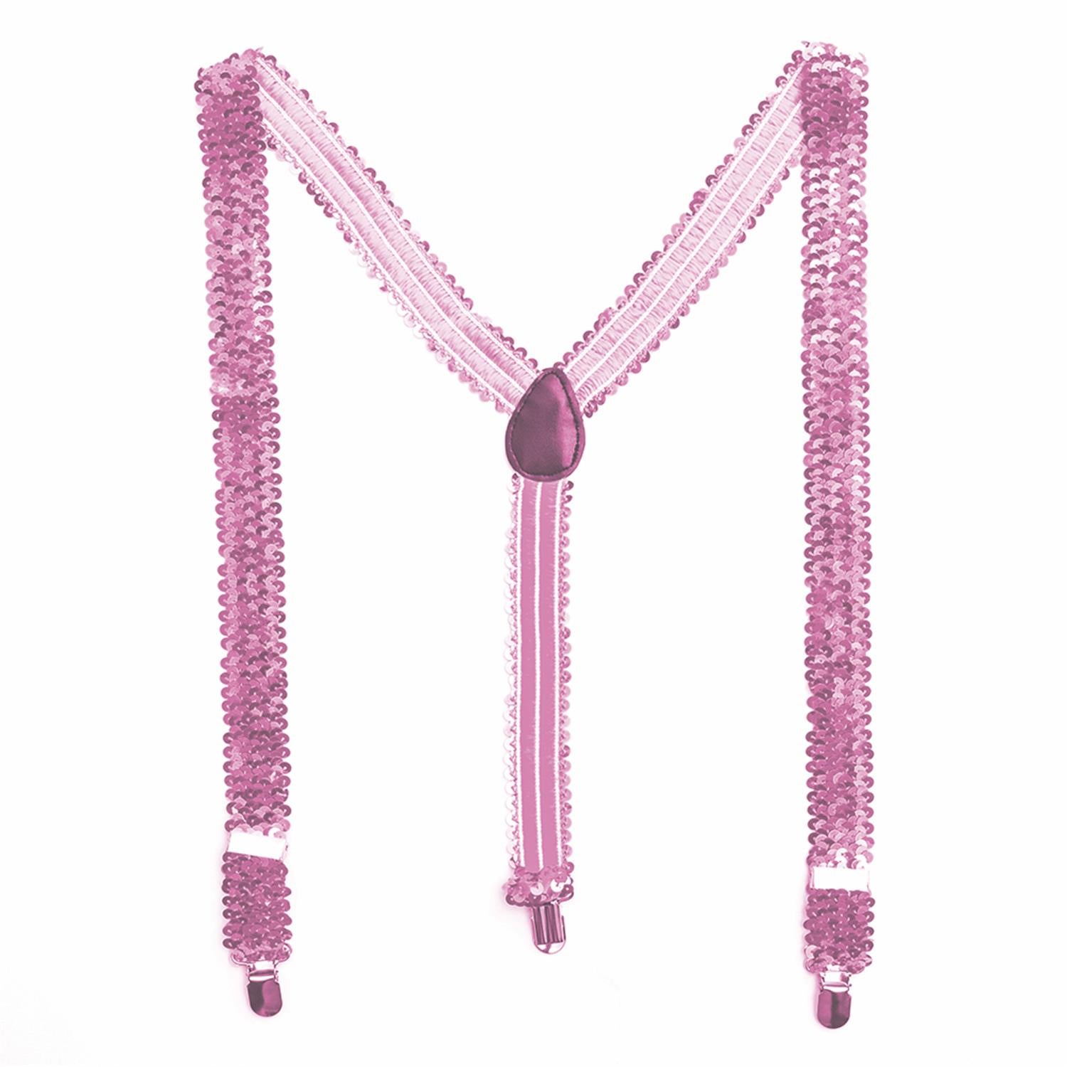 Sequin Suspenders for Women and Men in Y-Shape, slim, neon, or colorful clips 12